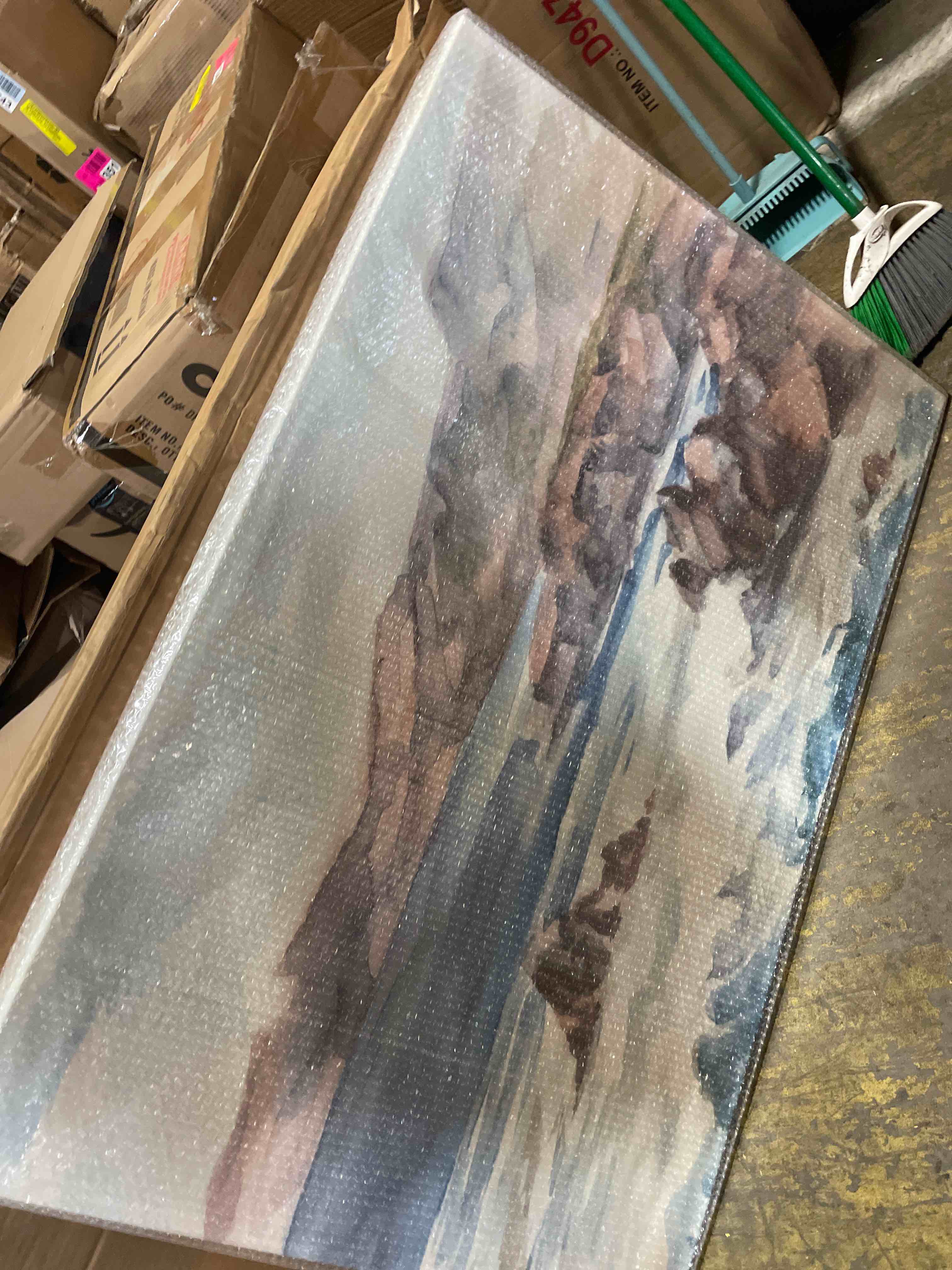 Condition photo showing New/Like New for (similar)Josef Langl 48x35 Huge Gallery Wrapped Canvas Museum Art Print Titled: German North Pole Expedition to East Greenland 1869 (1870)