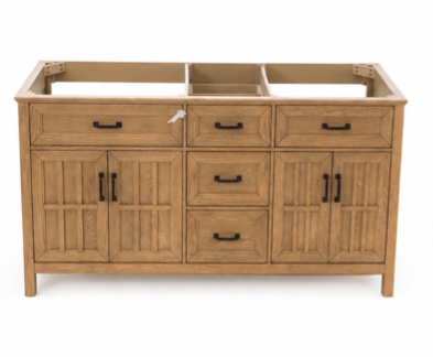 allen + roth cantrell 72-in clear oak double sink bathroom vanity cabinet - no top, cabinet only