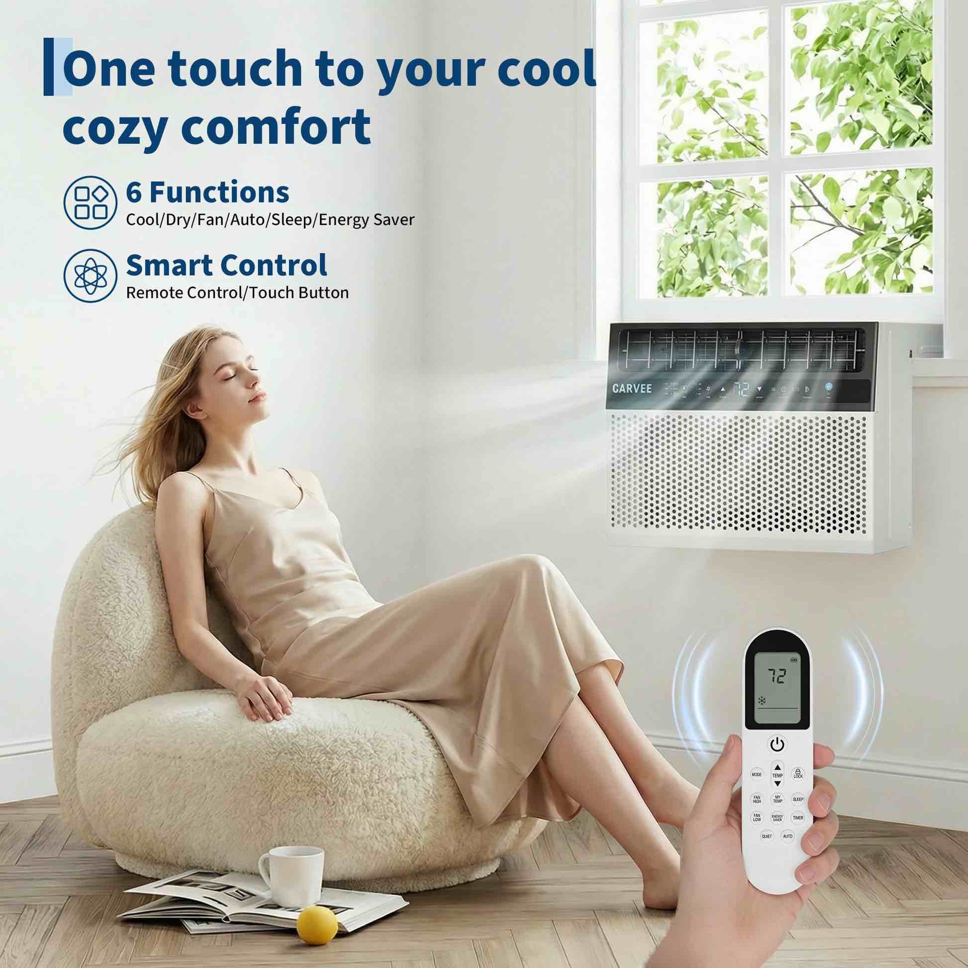 Condition photo showing New/Like New for garvee 8000 btu u-shaped window air conditioner with ultra quiet operation & energy efficient cooling, 3-in-1 modes