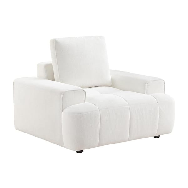 Condition photo showing New/Like New for set of 2 dahlia beige chenille square tufted arm chair. product depth (in.) 38.5 in product height (in.) 33 in product width (in.) 44.5 in seat height (in.) 15.75 in