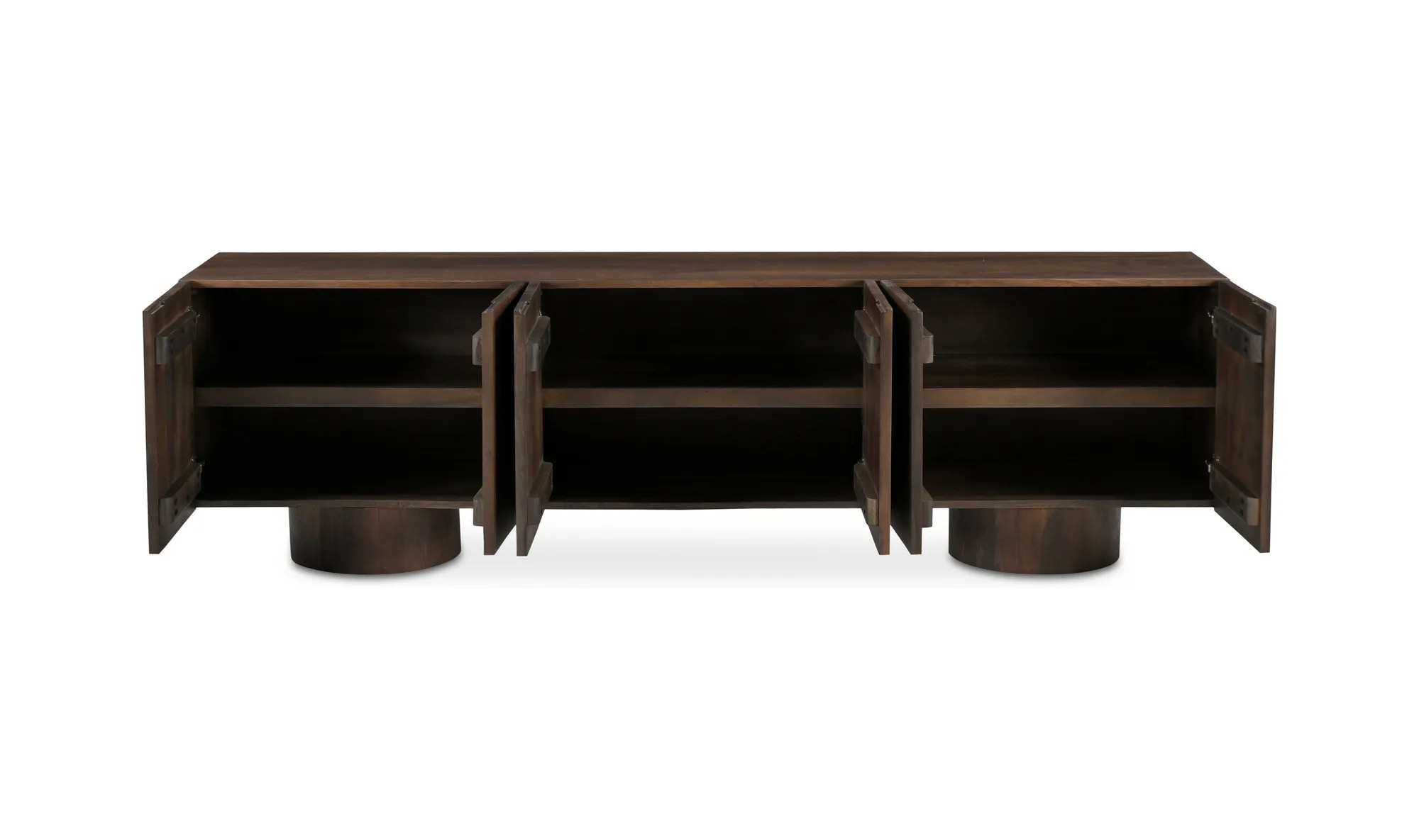 Condition photo showing New/Like New for hadley media unit warm brown (in box) 90.0 w x 18.0 d x 26.0 h