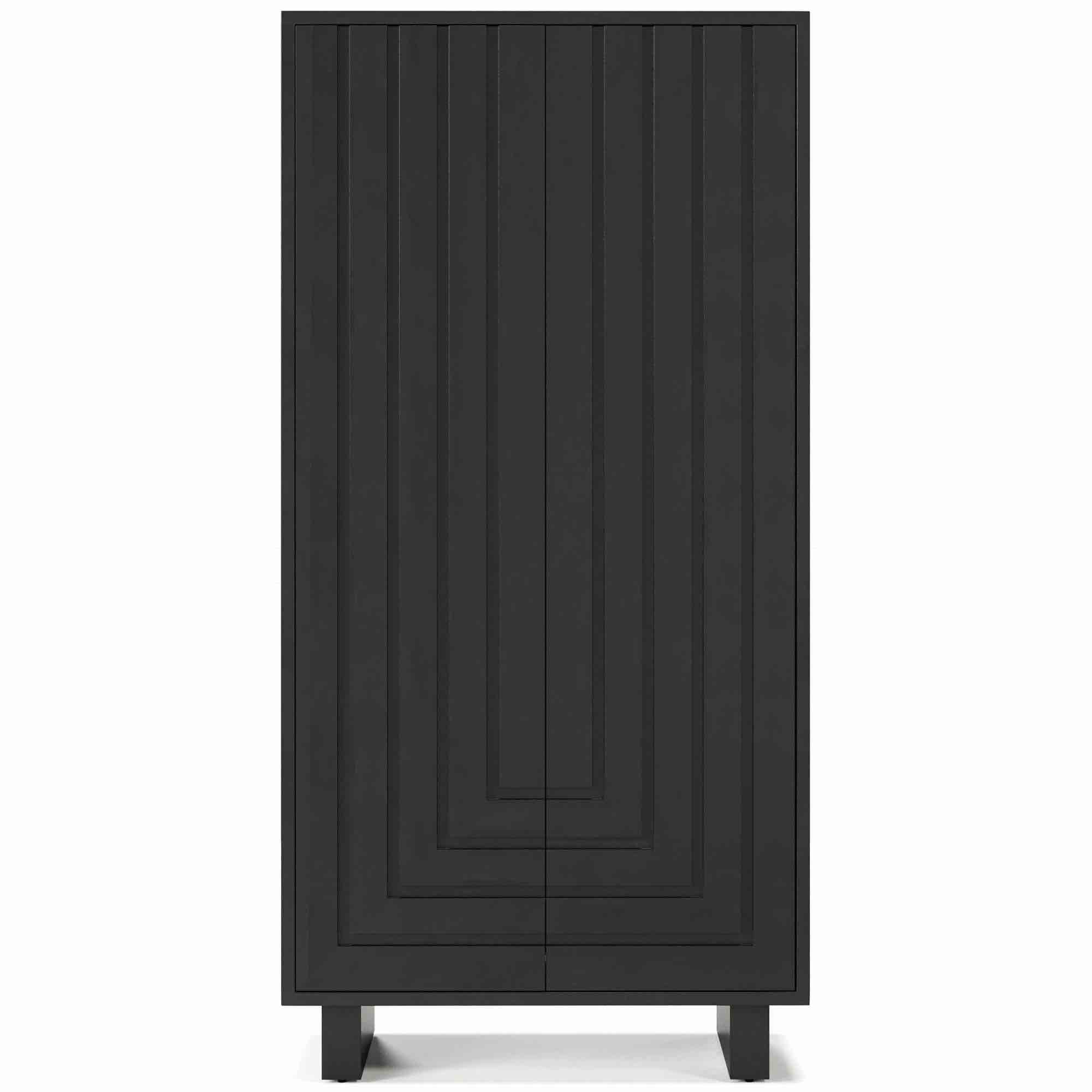 Condition photo showing New/Like New for solid wood array cabinet, charcoal (scratch and dent) 35 w x 18 d x 71 h