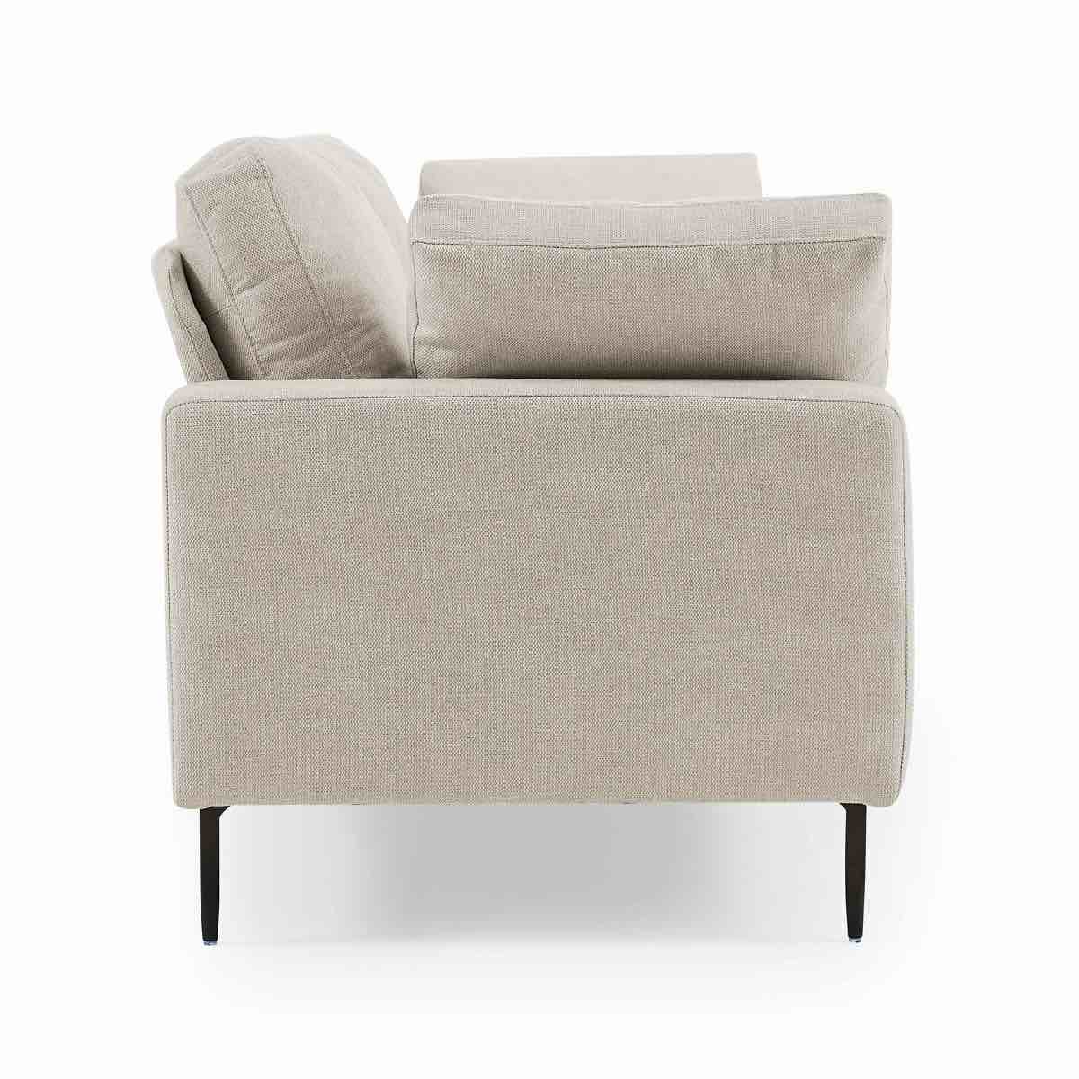 Condition photo showing New/Like New for etta 84.3in w square arms off white sofa (in box) 32.7 h x 84.3 w x 32.7 d