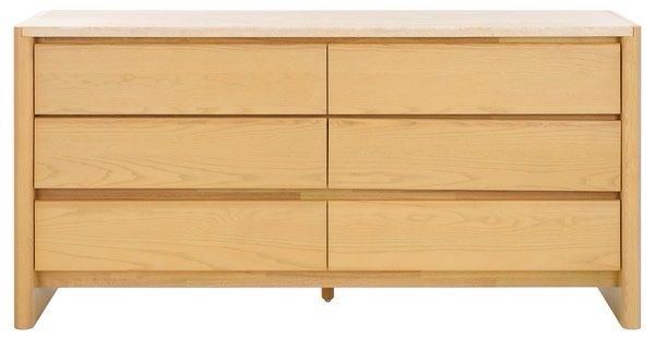 Condition photo showing New/Like New for bellarose travertine dresser (in box) 63 " x 18 " x 31 "