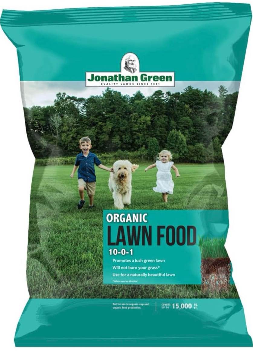jonathan green (10251) organic lawn food - 10-0-1 grass fertilizer (15,000 sq. ft.)
