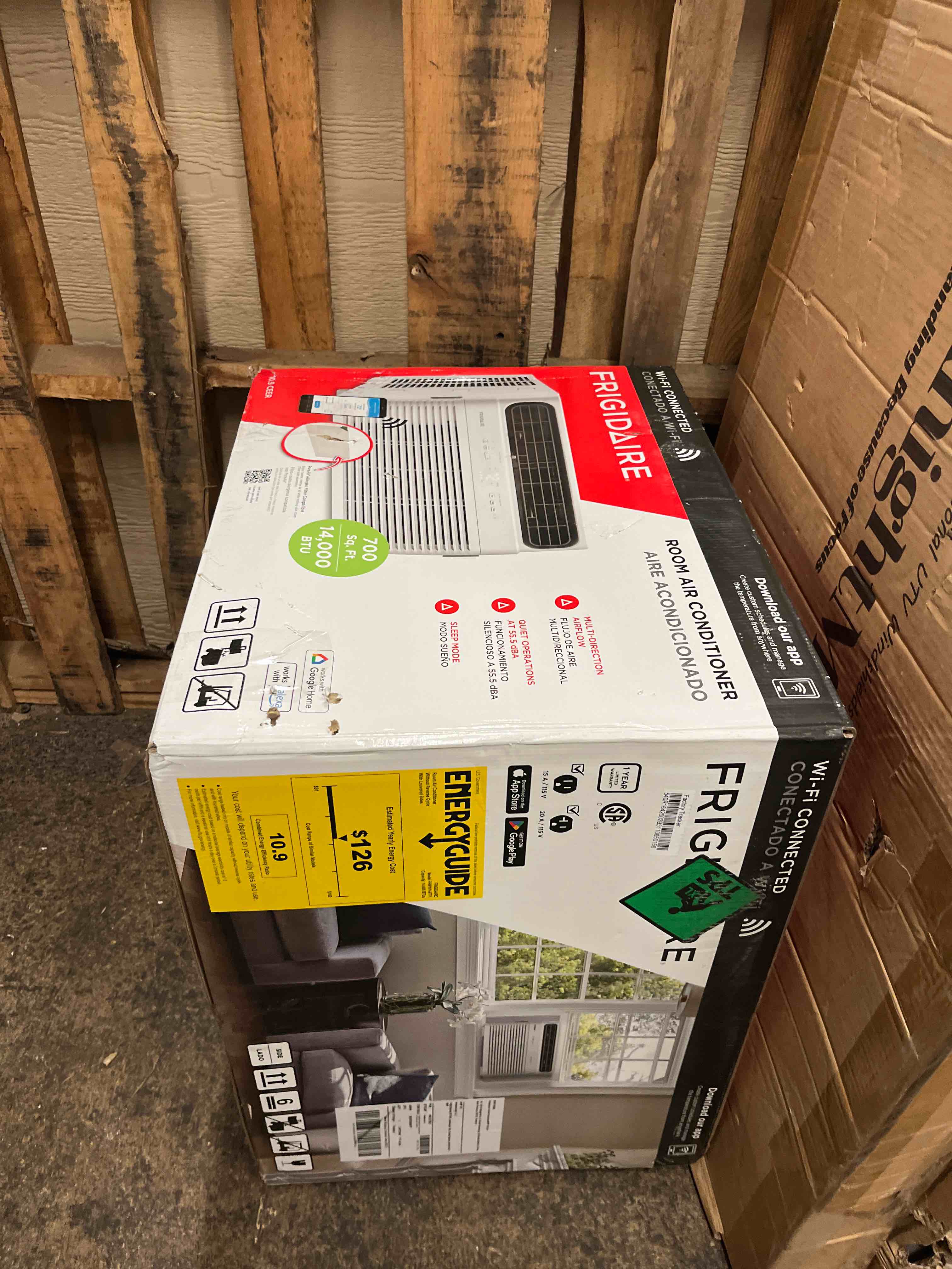 Condition photo showing New/Like New for frigidaire fhww144tf1 smart window air conditioner, 14000 btu