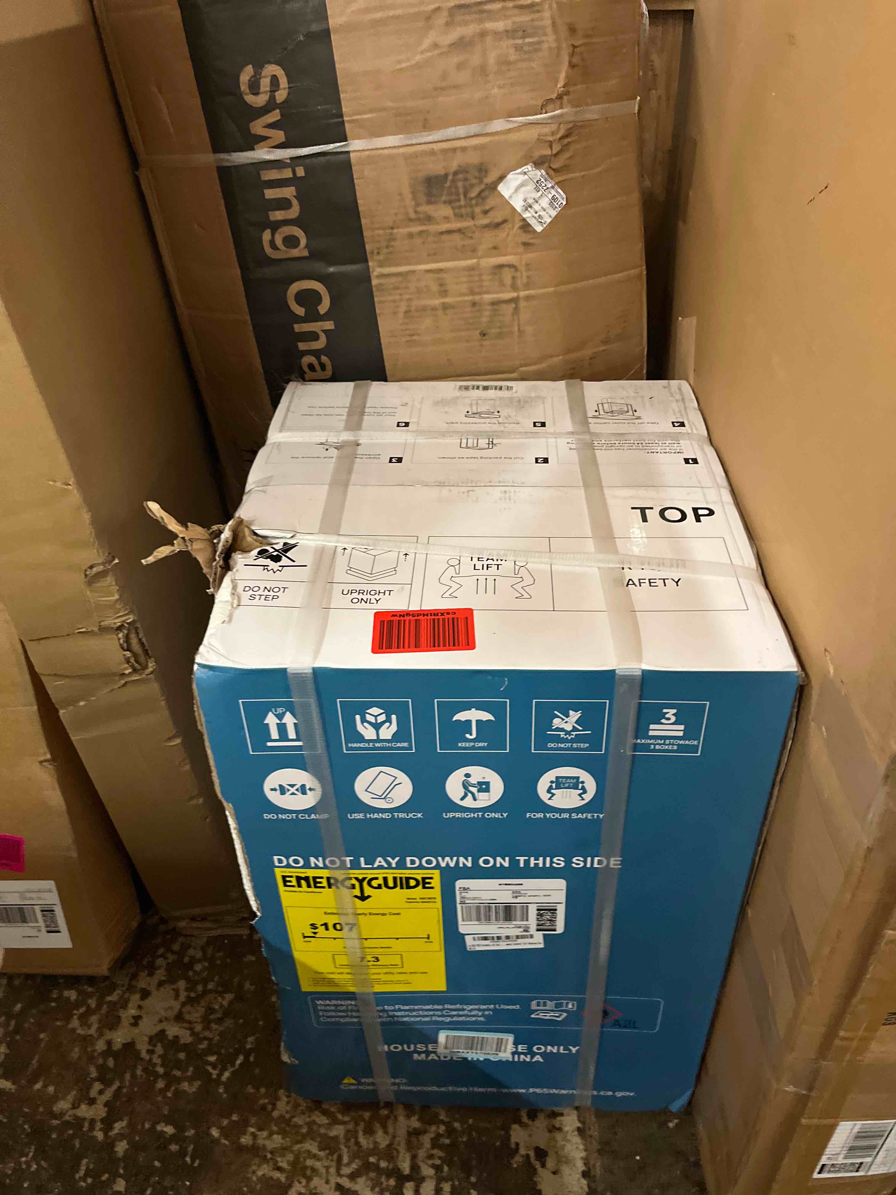Condition photo showing New/Like New for 12,000 btu portable air conditioner cools up to 550 sq.ft, auto-evaporation low noise portable ac unit with remote control fits for large room, office, garage, white