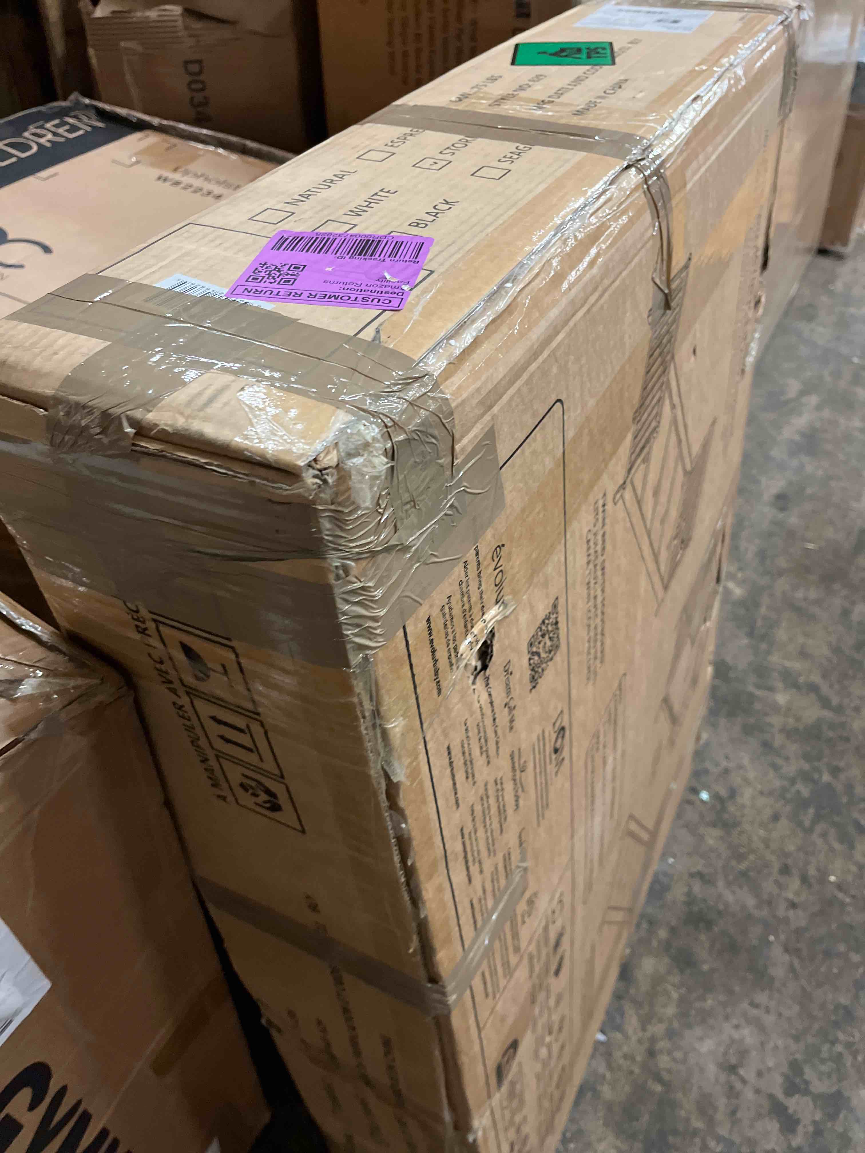 Condition photo showing New/Like New for dream on me jayden 4 in 1 mini convertible baby crib & changer with storage, steel grey, pinewood, greenguard gold & jpma, 1” mattress pad, 3 mattress heights, converts to mini day & twin-size bed