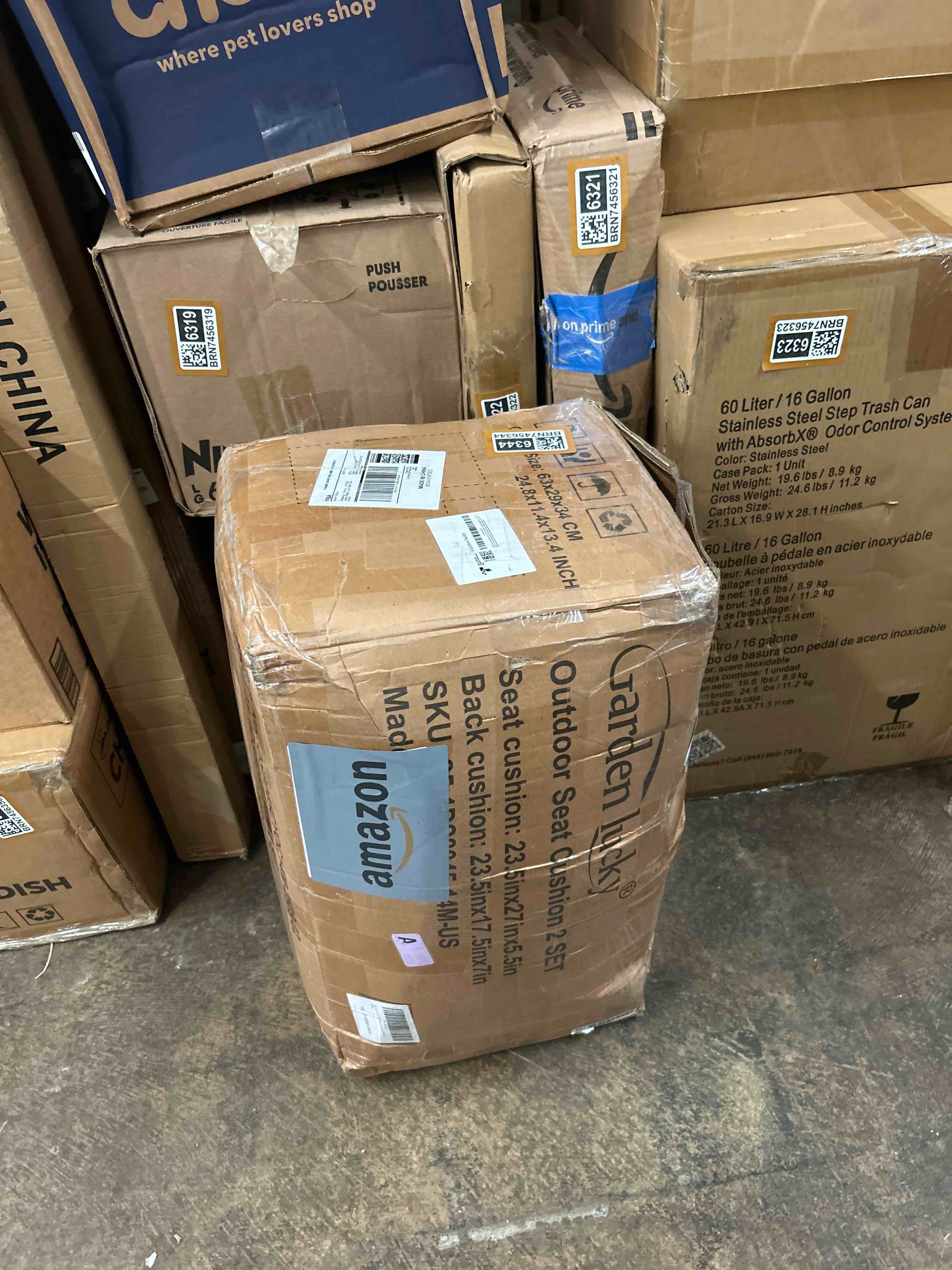 Condition photo showing New/Like New for 23.5"x27" outdoor deep seat patio cushions set of 2, deep seat bottom resilient foam filling water-resistant stain-resistant uv resistant weather resistant with ykk zippers, midnight