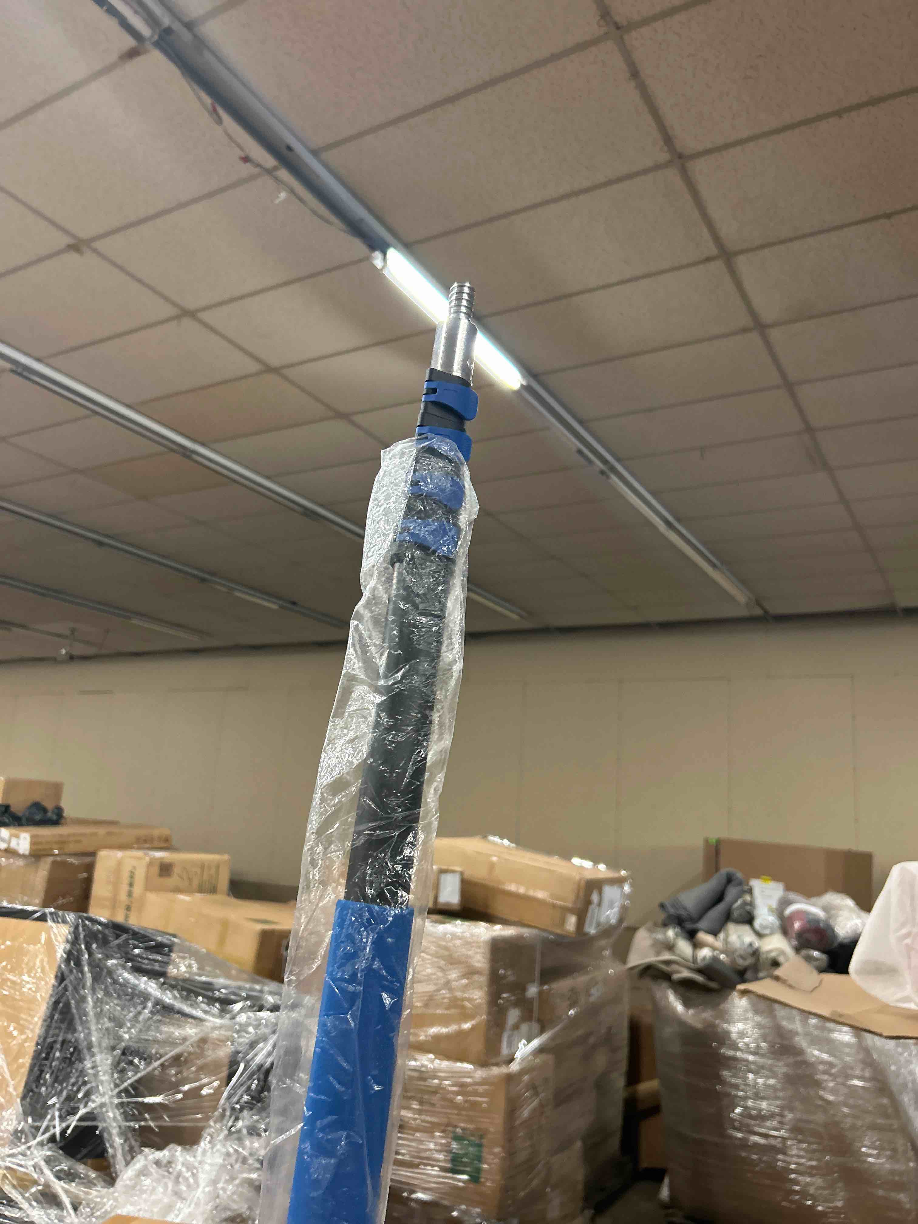 Condition photo showing New/Like New for 6-30 ft long telescopic extension pole, multi-purpose extendable pole with universal twist-on metal tip, lightweight sturdy aluminum telescoping pole for painting, dusting and window cleaning