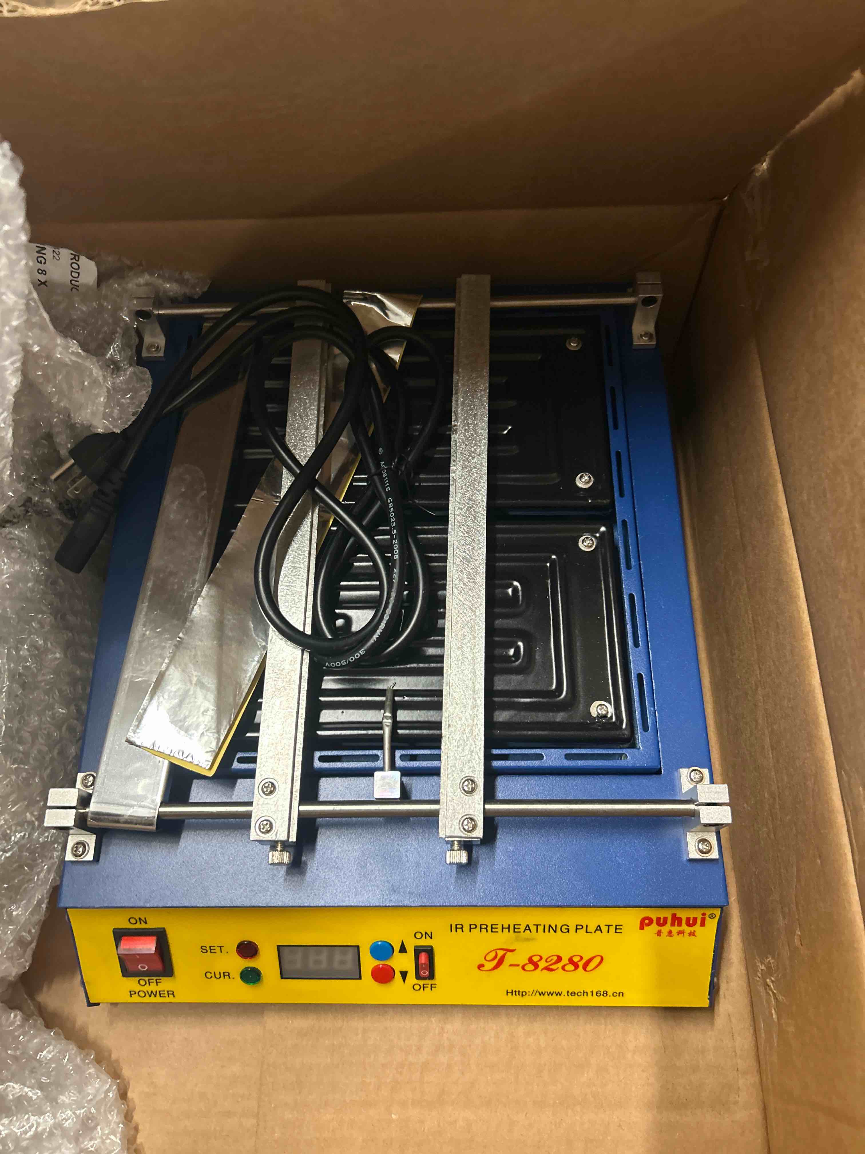 Condition photo showing New/Like New for t-8280 ir-preheating oven 110v/220v t8280 preheat plate 280270mm infrared pre-heating station for pcb smd bga