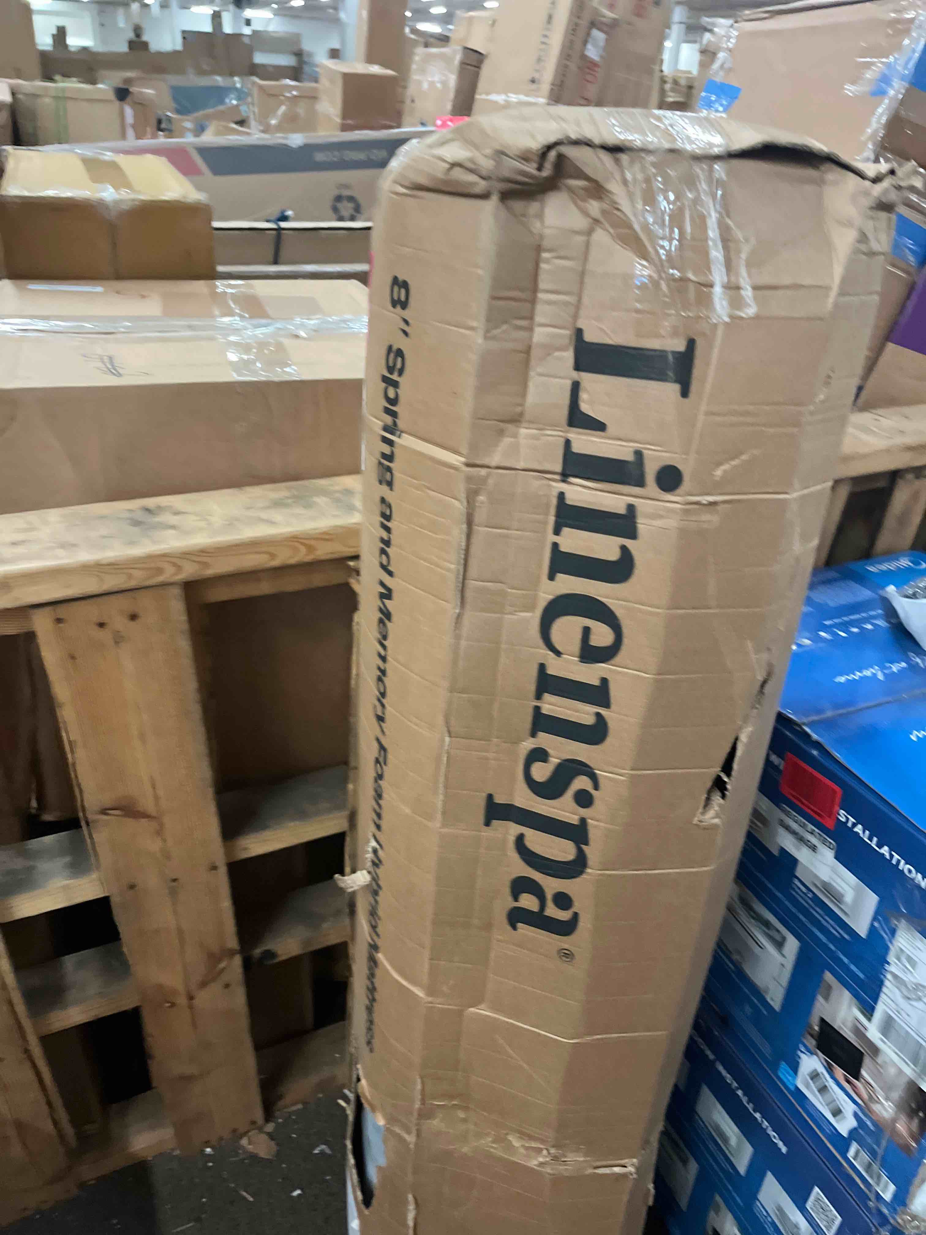 Condition photo showing New/Like New for linenspa 8 inch memory foam and spring hybrid mattress - medium firm feel - bed in a box - quality comfort and adaptive support - breathable - cooling - guest and kids bedroom - full size