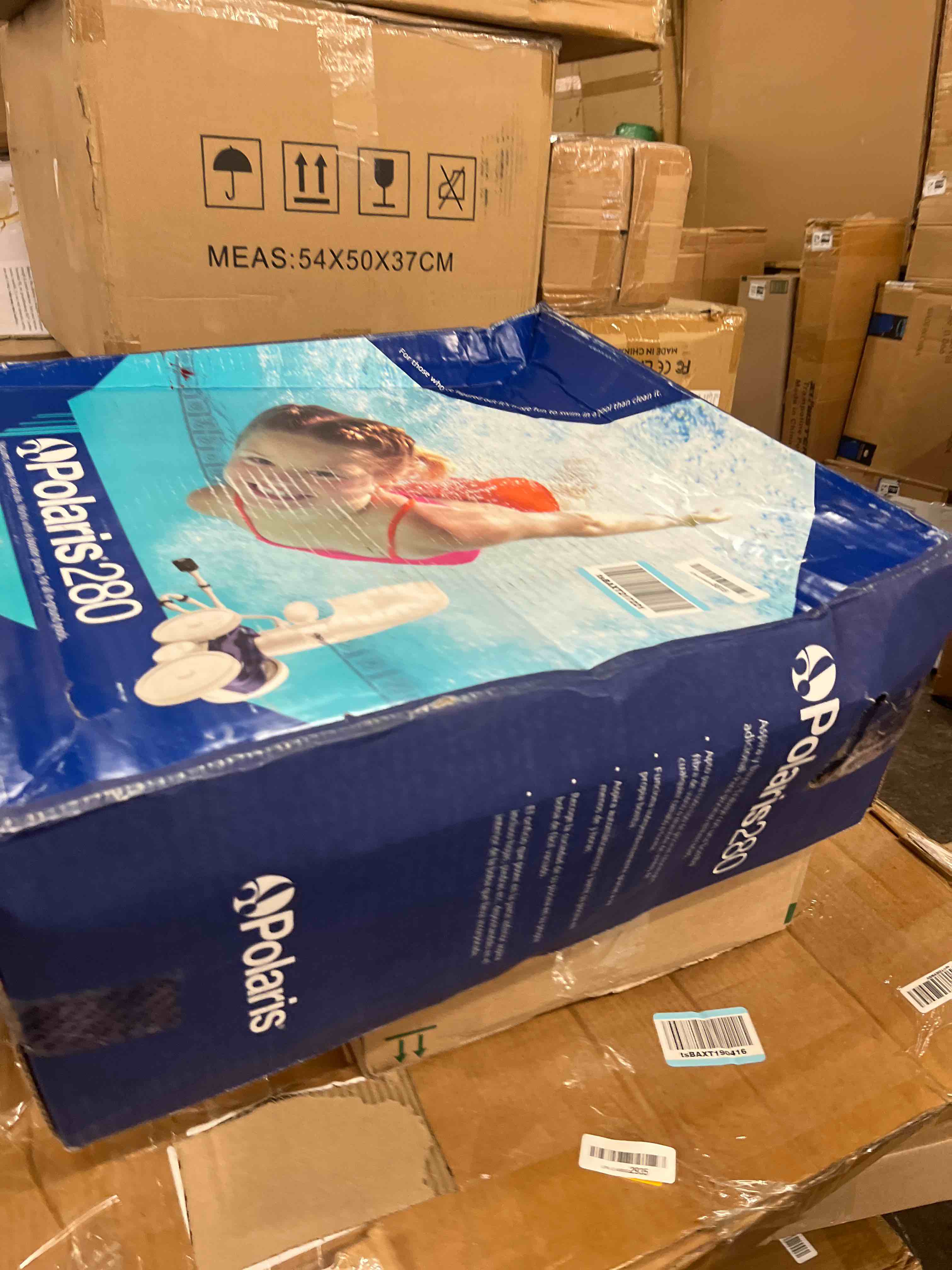 Condition photo showing New/Like New for polaris vac-sweep 280 pressure-side in-ground pool cleaner, double venturi jet powered, 31ft of hose with an all purpose debris bag