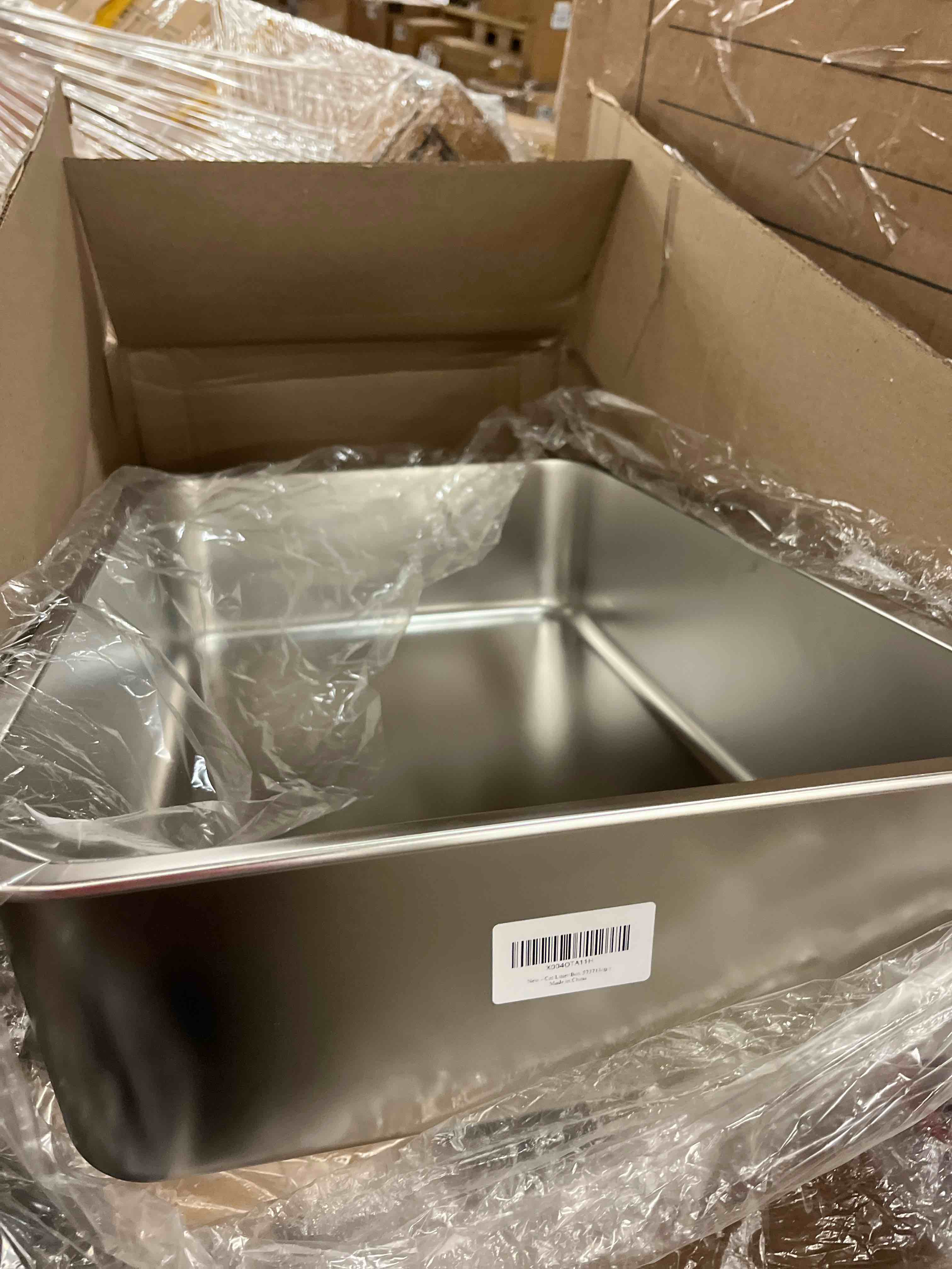 Condition photo showing New/Like New for holintan stainless steel litter box,xl metal litter box for cat,easy clean non stick no smell metal litterbox for kitty/multi-cats
