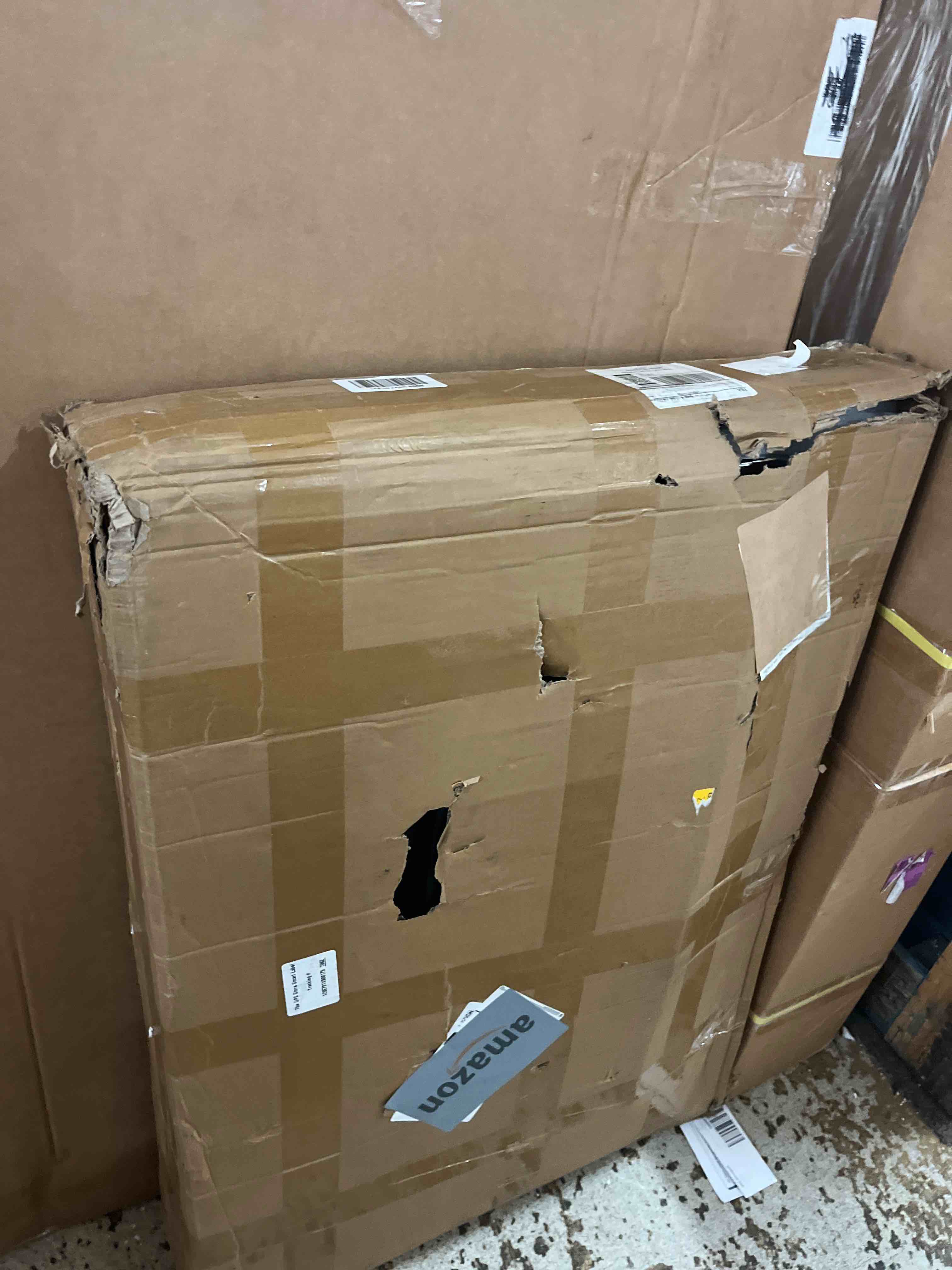 Condition photo showing New/Like New for mobile tv cart easel rolling tv stand for 32 to 75 inch lcd led oled flat panel screens, portable floor tv stand with locking wheels hold up to 110 lbs,rolling tv cart max vesa 600x400mm