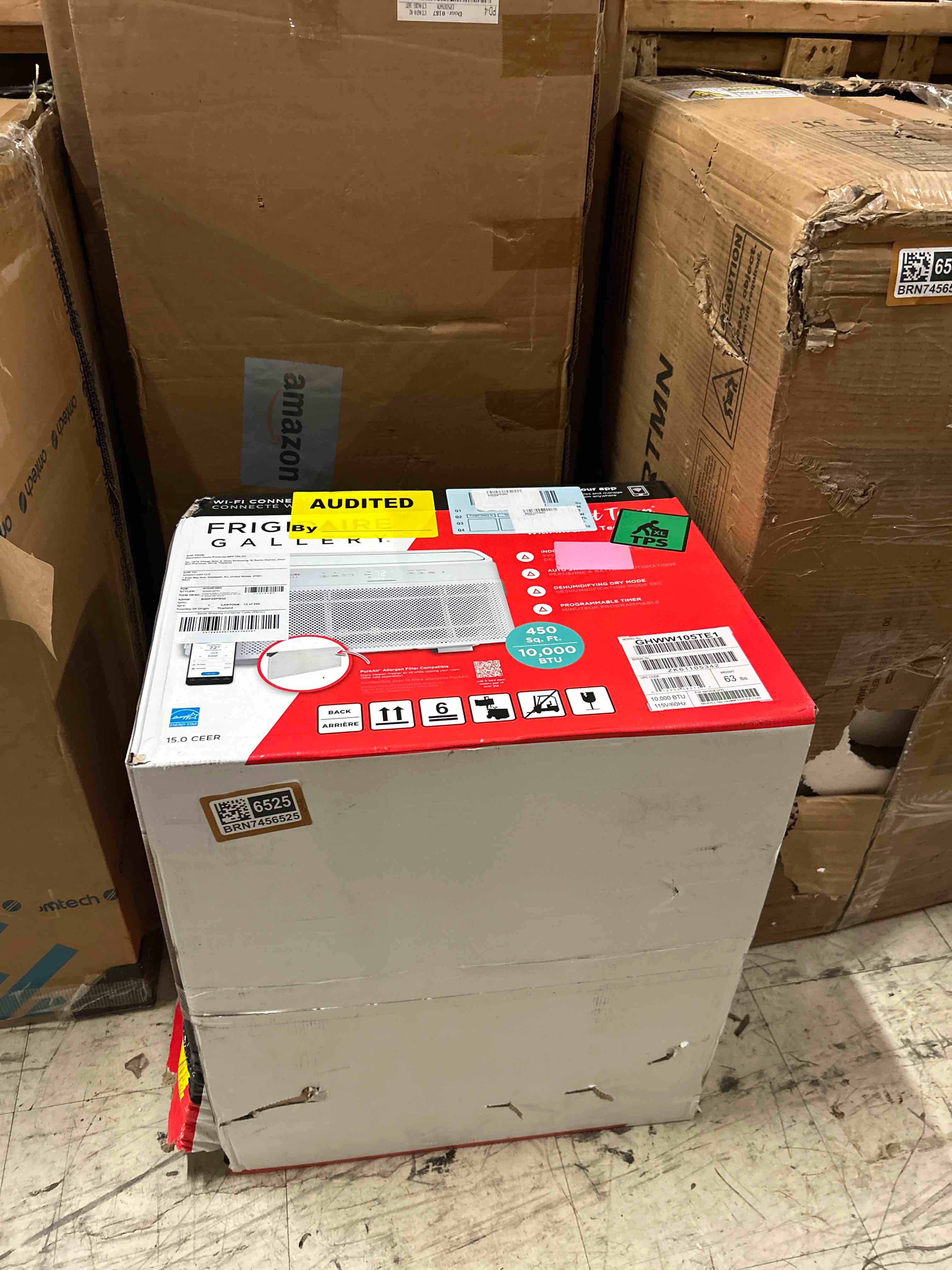 Condition photo showing New/Like New for (2)frigidaire gallery 10,000 btu smart inverter window air conditioner with wi-fi, energy star most efficient certification & indoor air quality monitoring, cools up to 450 sq. ft., ultra quiet, white