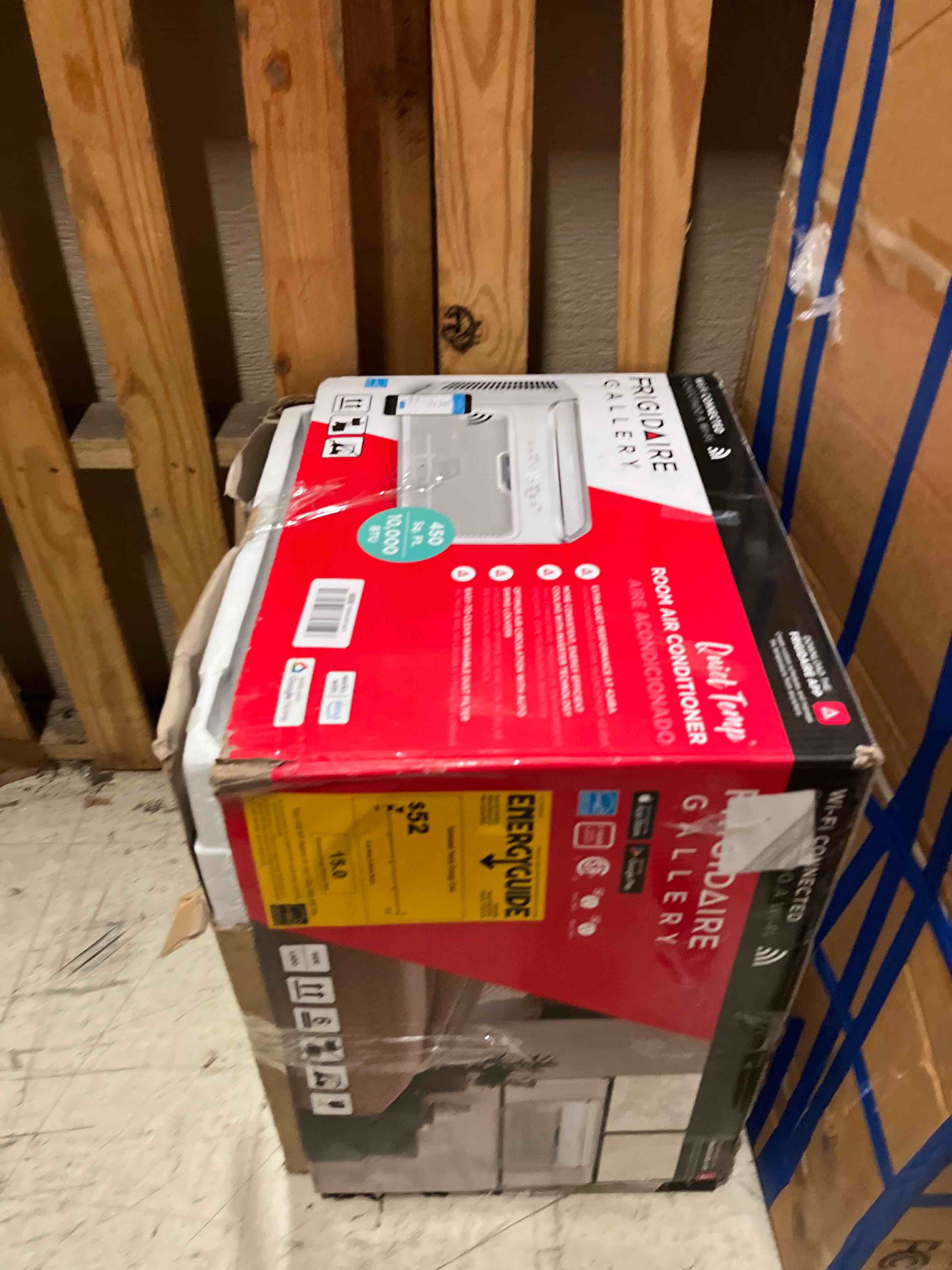 Condition photo showing New/Like New for frigidaire gallery 10,000 btu smart inverter window air conditioner with wi-fi, energy star most efficient certification & indoor air quality monitoring, cools up to 450 sq. ft., ultra quiet, white