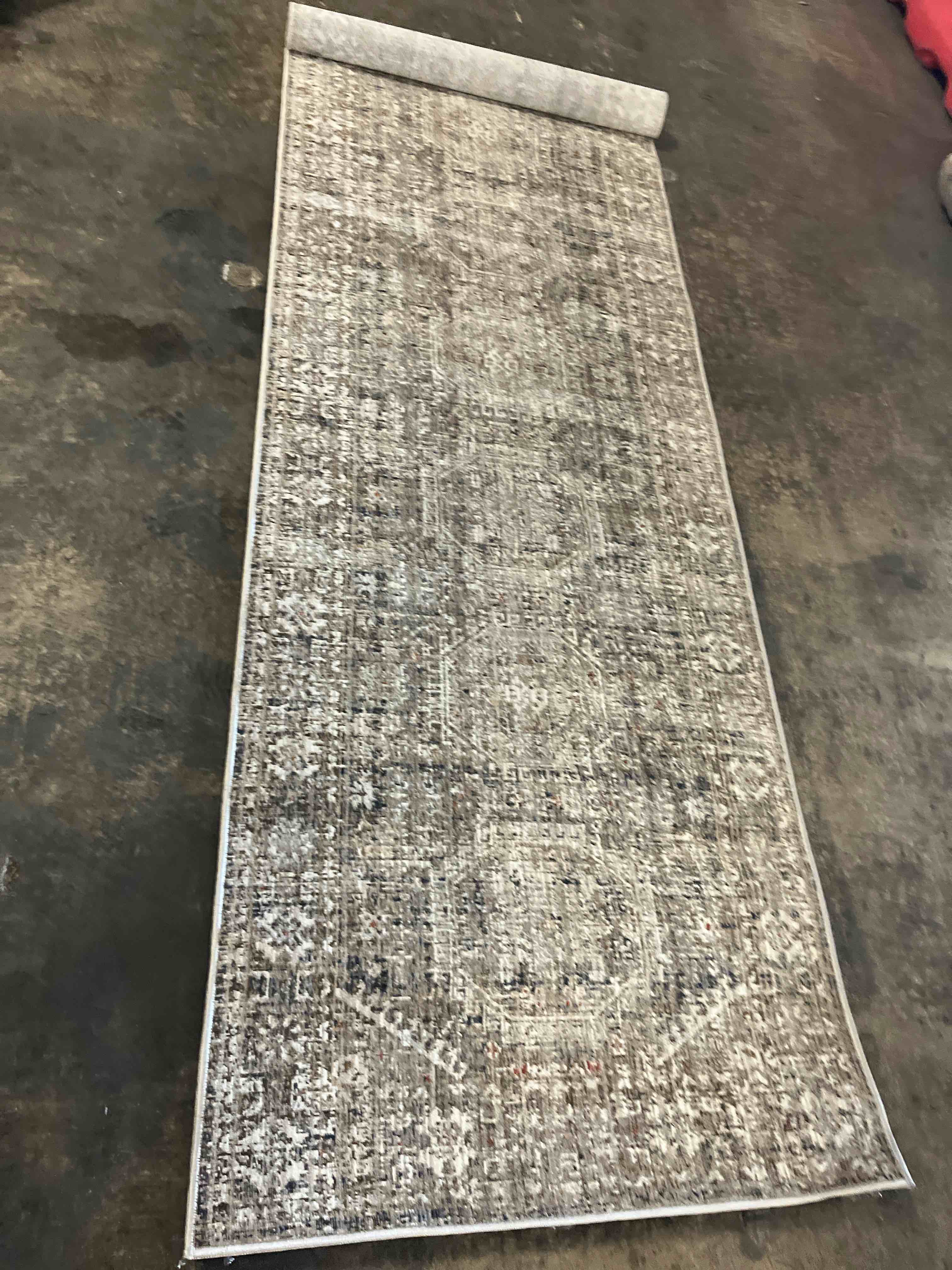 Condition photo showing New/Like New for loloi chris loves julia ida collection ida-01 taupe/multi 2'-7" x 8'-0", .19" pile height, runner rug