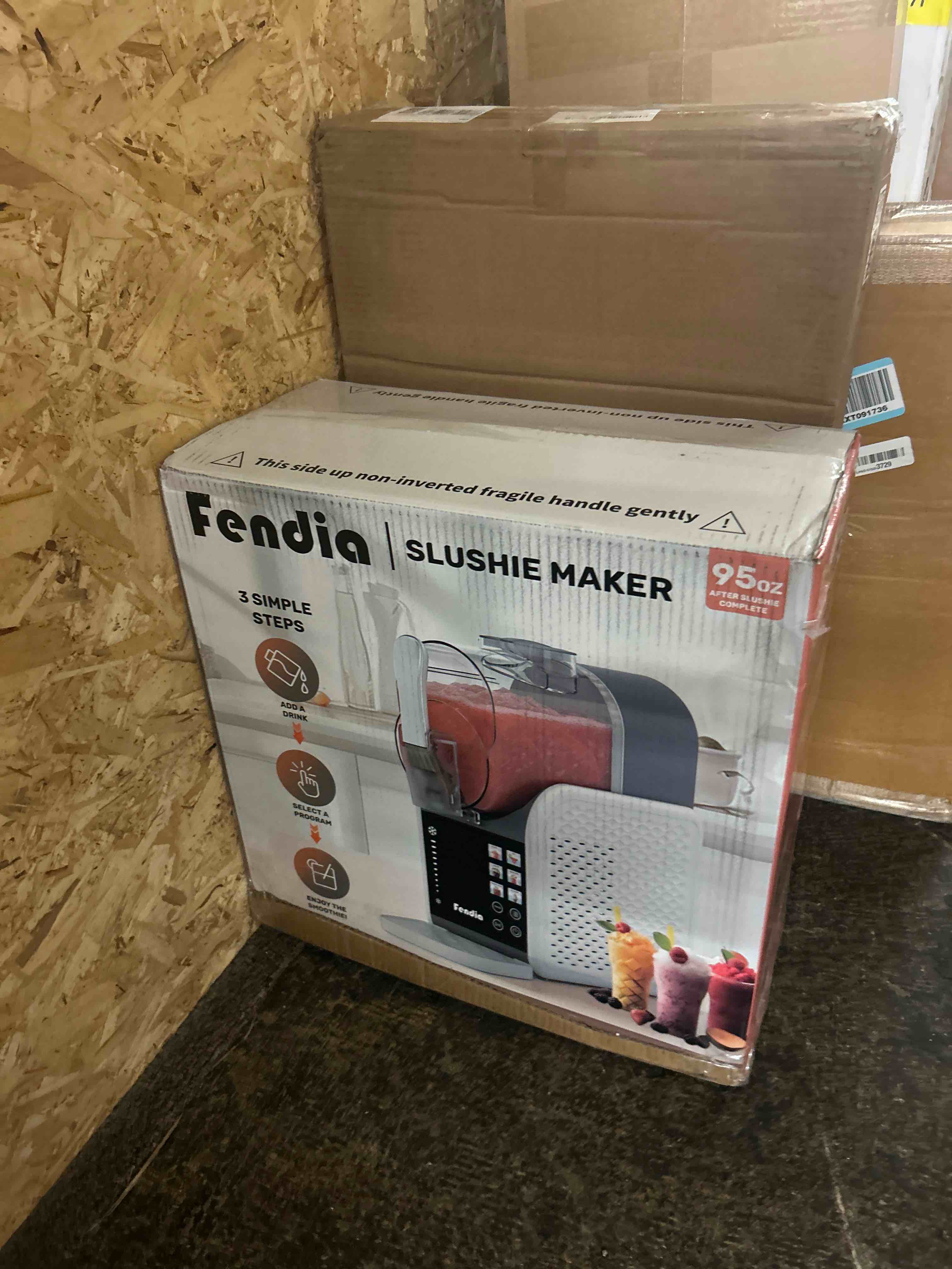 Condition photo showing New/Like New for max 95oz slushie machine with 6 smart presets, no ice needed frozen drink maker for home, quick 30-min freeze for slush, margaritas, smoothies, ice cream & more, large capacity party slushy maker