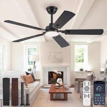 zmishibo 52inch ceiling fans with lights, low profile ceiling fan with pull chain and remote control, flush mount, reversible, dimmable, noiseless, black pull cord ceiling fan for bedroom - amazon.com