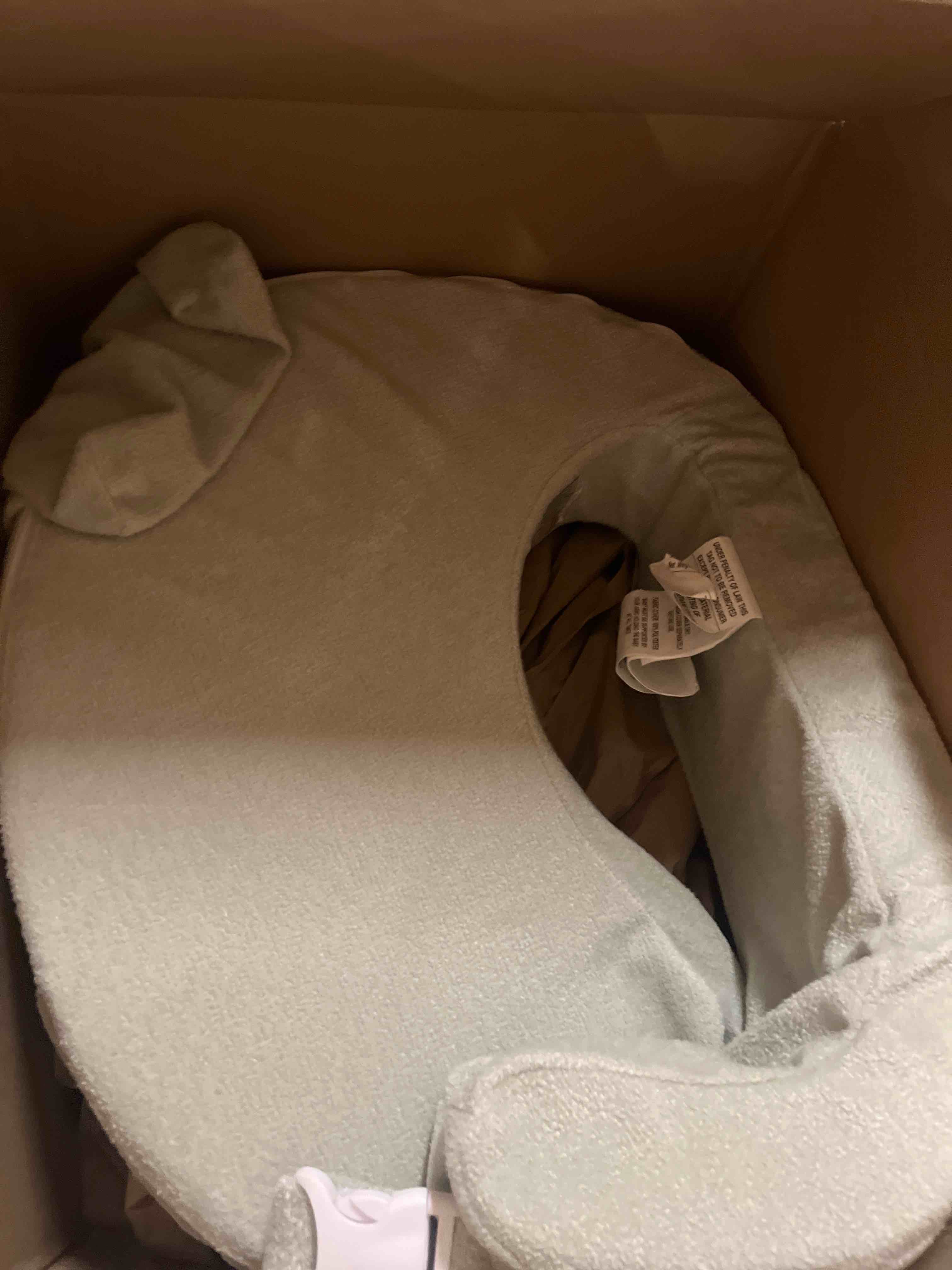 Condition photo showing New/Like New for my brest friend super deluxe nursing pillow - enhanced comfort & ergonomic breastfeeding pillow for ultimate support for mom & baby - adjustable and with handy side pocket, platinum