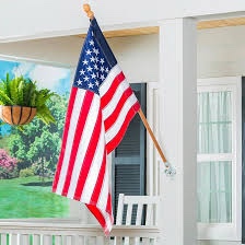 Condition photo showing New/Like New for evergreen flag 60 in. l wood flag pole matte