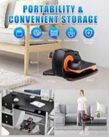 Condition photo showing New/Like New for putnen under desk elliptical machine, electric elliptical leg exerciser for seniors with 12 adjustable, portable quiet elliptical exercise machine, seated pedal exerciser with remote control (orange)