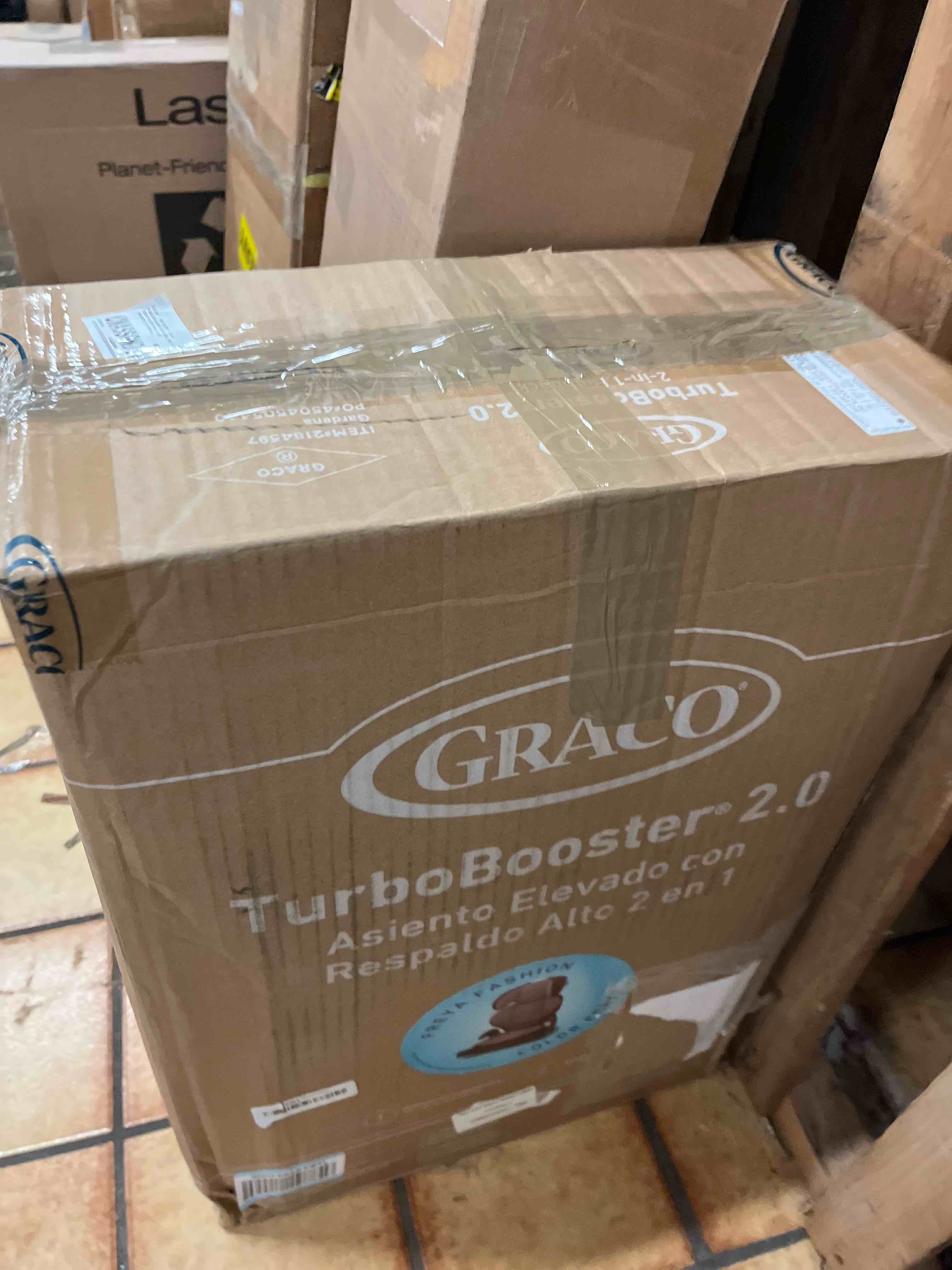 Condition photo showing New/Like New for graco turbobooster 2.0 highback booster car seat, freya