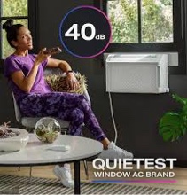 Condition photo showing New/Like New for ge profile air conditioner 12,000, inverter technology, ultra quiet, medium rooms up to 550 sq. ft, full window view with easy installation, energy-efficient cooling, 12200 btu, white