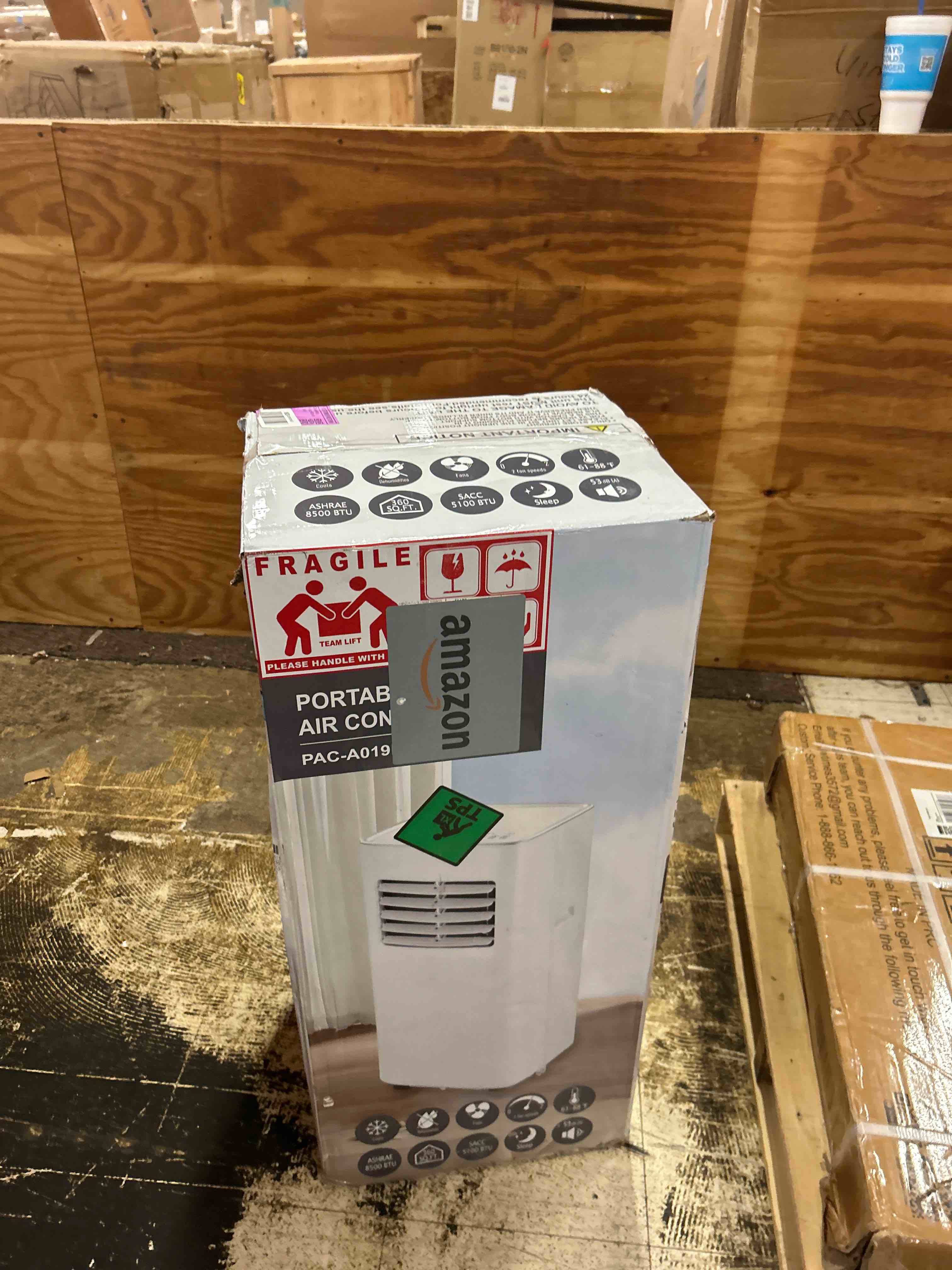 Condition photo showing New/Like New for portable air conditioner, 3-in-1 8500 btu ac unit with fan & dehumidifier - quiet cooling for bedroom, home office up to 450 sq.ft, includes complete window mount kit