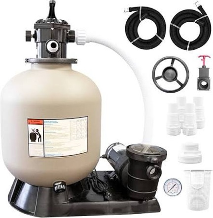 swimline hydrotools pool sand filter pump for above ground & inground pool | 14 inch cleaner system 1/2 hp (0.45 thp) horsepower 2400 gph | pools up to 10500 gallons intex bestway compatible 71405