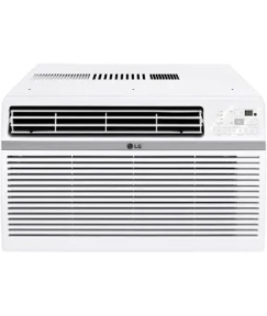 lg 8,000 window air conditioner, 115v, 350 sq.ft. (14' x 25' room size), quiet operation, electronic control with remote, 3 cooling & fan speeds, auto restart, 8000 btu, white