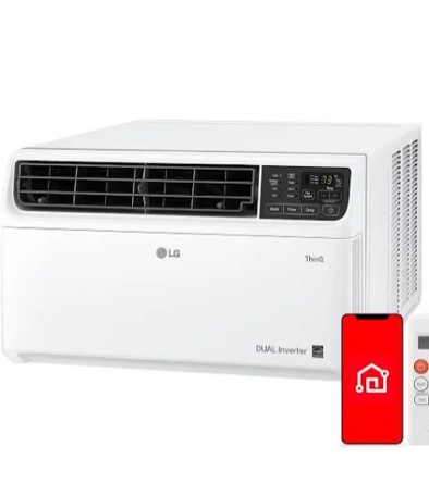 (2)lg - 340 sq. ft. 8,000 btu smart window air conditioner - white