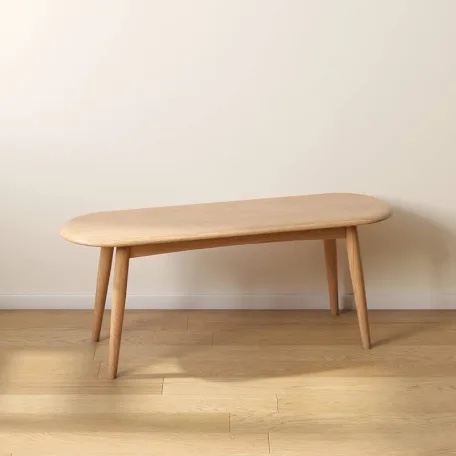 entryway bench, solid wood dining bench, midcentury end of bed bench w/rounded corner, outdoor bench w/robust construction, bedroom bench, 10.24" w x 17.72" h natural 39.4inches