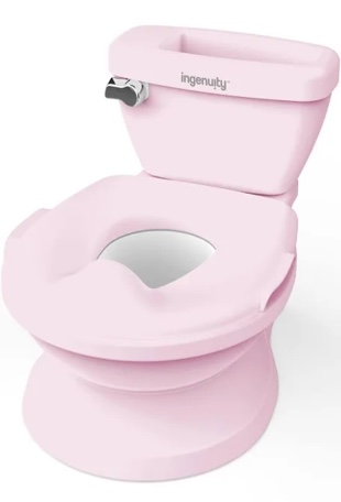 summer by ingenuity my size potty pro in pink, infant potty training toilet, lifelike flushing sound, for ages 18 months, up to 50 pounds