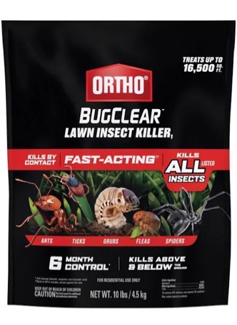 ortho bugclear lawn insect killer1: treats up to 33,000 sq. ft., protect your yard & garden against ants, spiders, ticks, armyworms, fleas & grubs, 20 lbs.