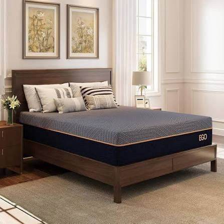 egohome 12 inch queen mattress, copper gel cooling memory foam mattress for back pain relief,therapeutic double matress bed in a box, certipur-us certified, 60x80x12 black
