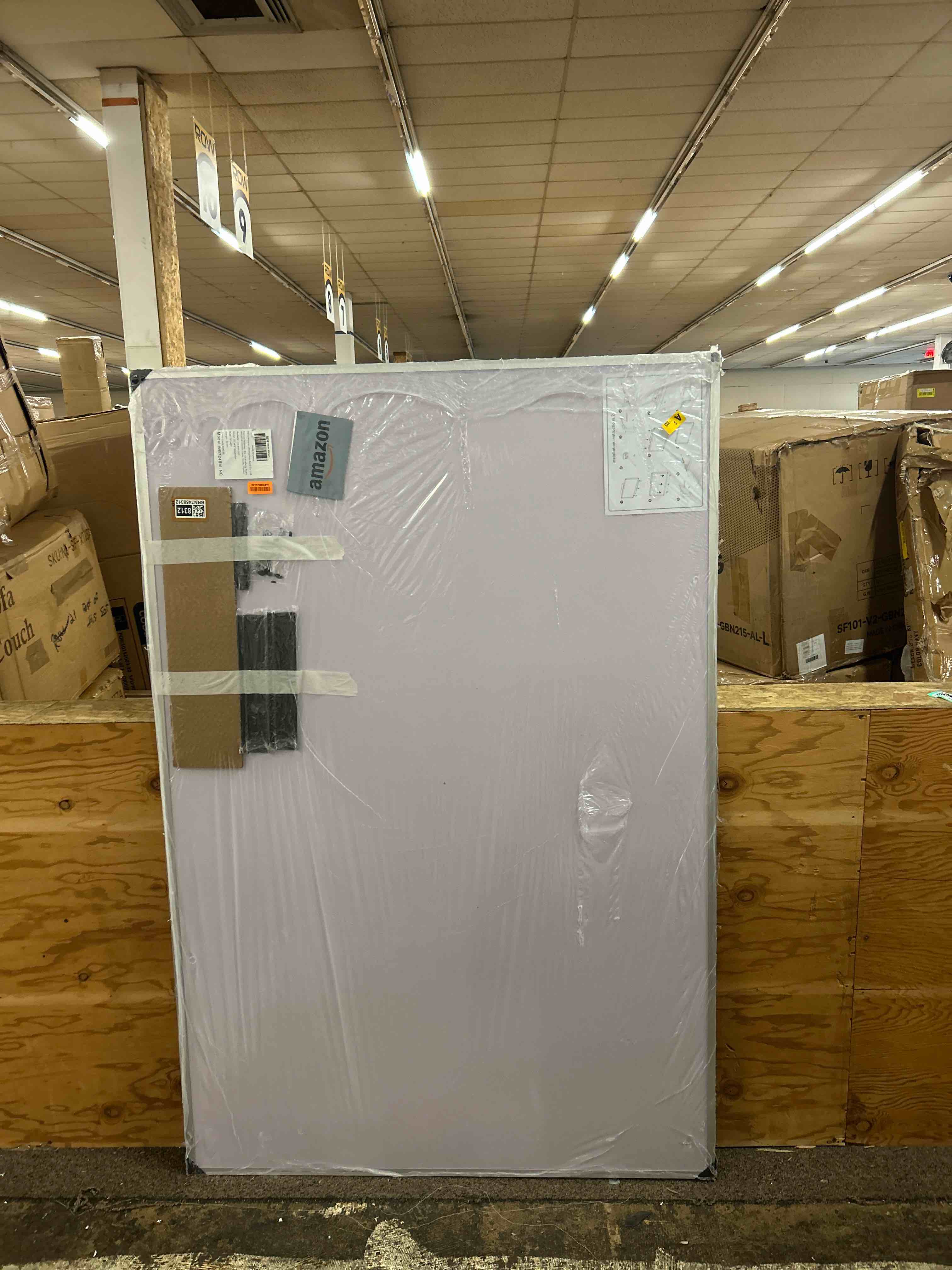 Condition photo showing New/Like New for viz-pro large dry erase board/wall mounted whiteboard, 72 x 48 inches | 6' x 4', aluminum frame, with marker tray, for school office and home