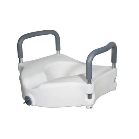 Condition photo showing New/Like New for drive medical rtl12027ra 2-in-1 raised toilet seat with removable padded arms, standard seat