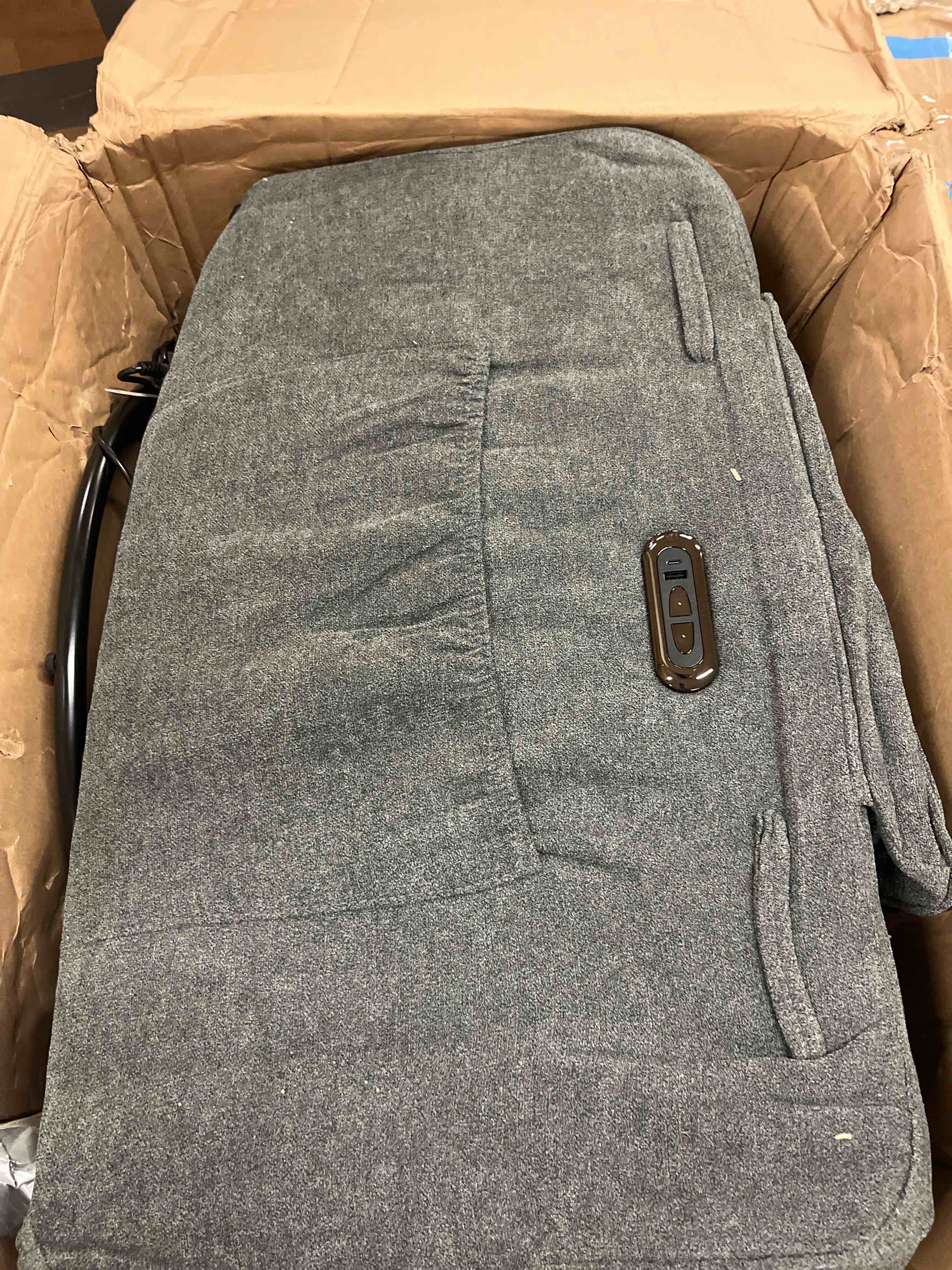 Condition photo showing New/Like New for korser recliner chair, swivel rocking recliner chair for adults, glider rocking chair, small nursery chair recliner for living room, reclining chair with modern-designed armrests,chenille,darkgrey