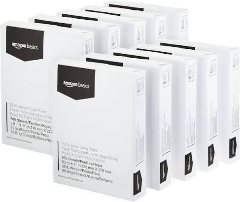 Condition photo showing Good Condition for amazon basics multipurpose copy printer paper, 20 lb, 8.5 x 11 inches, 10 reams (5,000 sheets), 92 bright white
