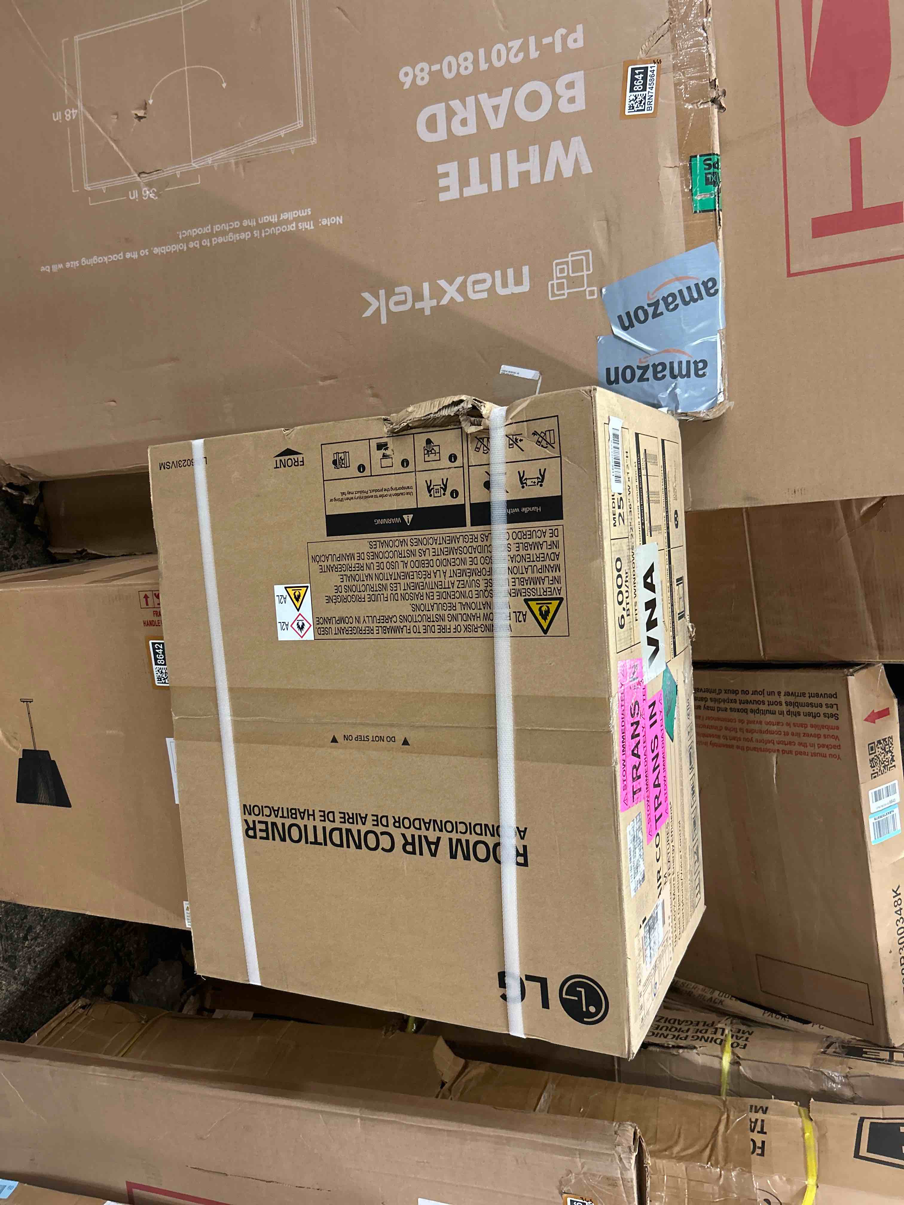 Condition photo showing New/Like New for lg 6000 btu window air conditioner energy saving dual inverter, remote control, wifi, lg thinq, alexa, hey google enabled washable filer ultra-quiet cools small room up to 250 sq.ft white lw6023ivsm
