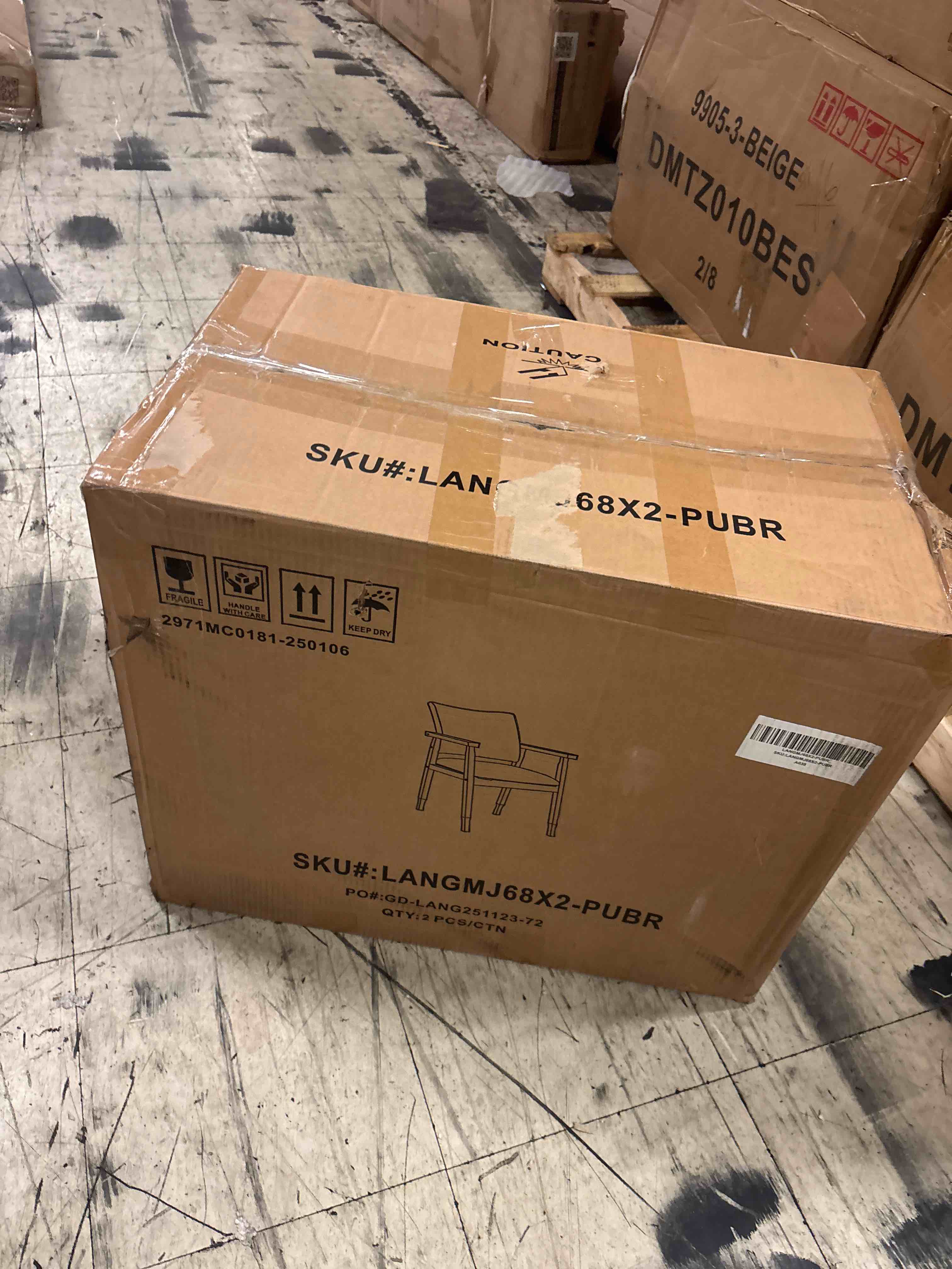 Condition photo showing New/Like New for artell 18.5'' h upholstered dining chair (set of 2)