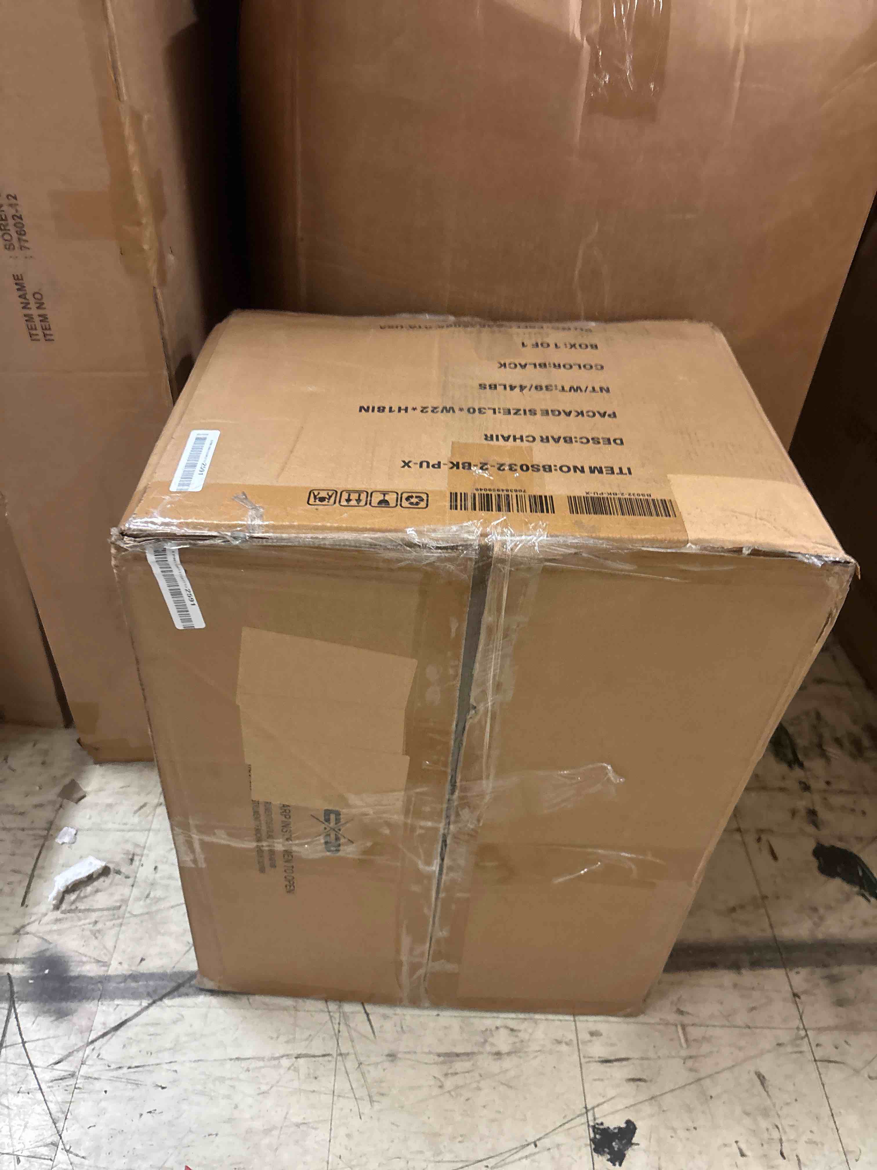 Condition photo showing New/Like New for art leon black 30.51-in h bar height upholstered swivel wood bar stool 2 -pack