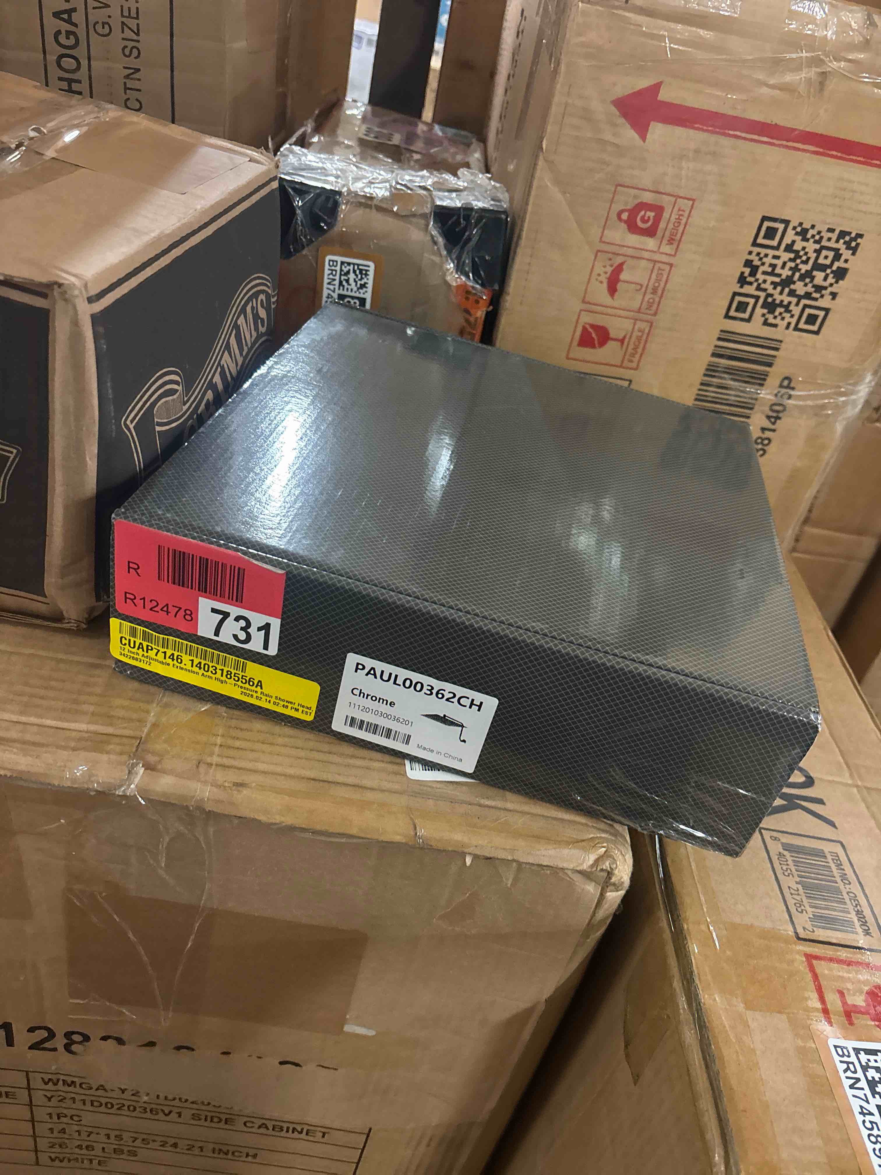Condition photo showing New/Like New for vanfority raincore 1 -spray 12-in round rain high pressure shower head 2 gpm stainless steel