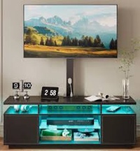Condition photo showing New/Like New for swivel tv stand black