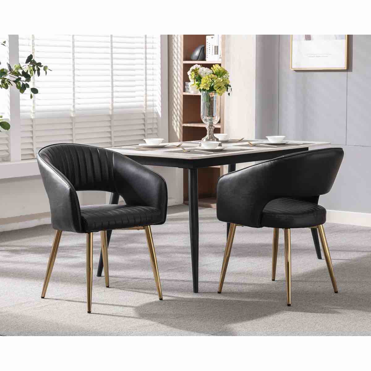 18.9 inch tall, faux, leather, upholstered, metal side chair set of two Wayfair (STICKER TEA1799842)