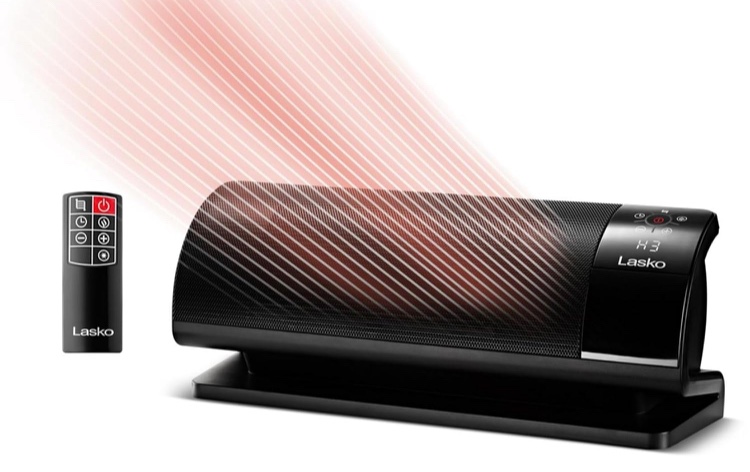 Laasko Low Profile Heater with Remote-Oscillating-3 Heat Settings