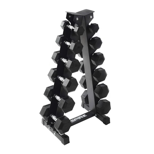 Inspire Fitness 210lb PVC Hex Dumbbell Set with Rack 3 boxes 