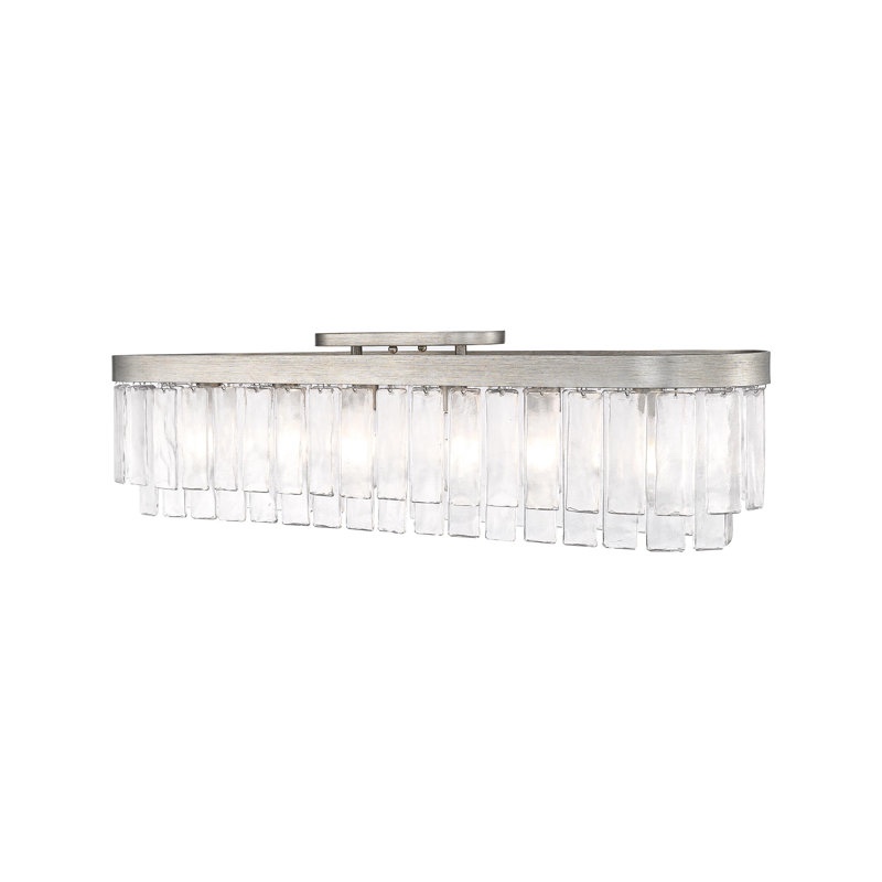 Hoisington 6-Light Flush Mount with Hammered Water Glass